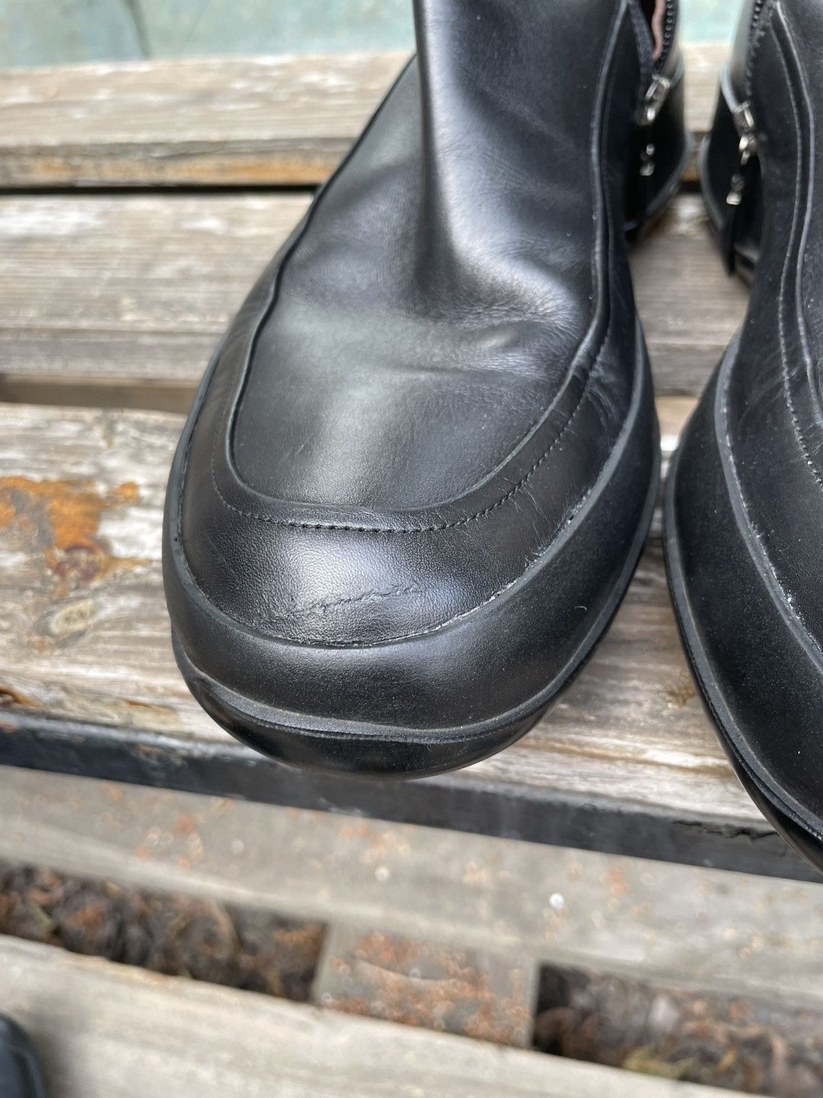 Paciotti Cesare Paciotti Black Double Buckle Strap Leather Boots Size US 9 / IT 39 - 15 Thumbnail