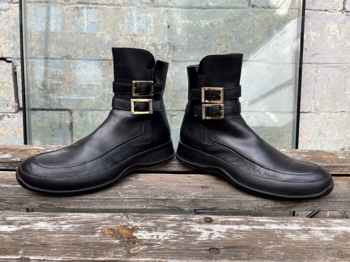 Paciotti Cesare Paciotti Black Double Buckle Strap Leather Boots Size US 9 / IT 39 - 5 Thumbnail