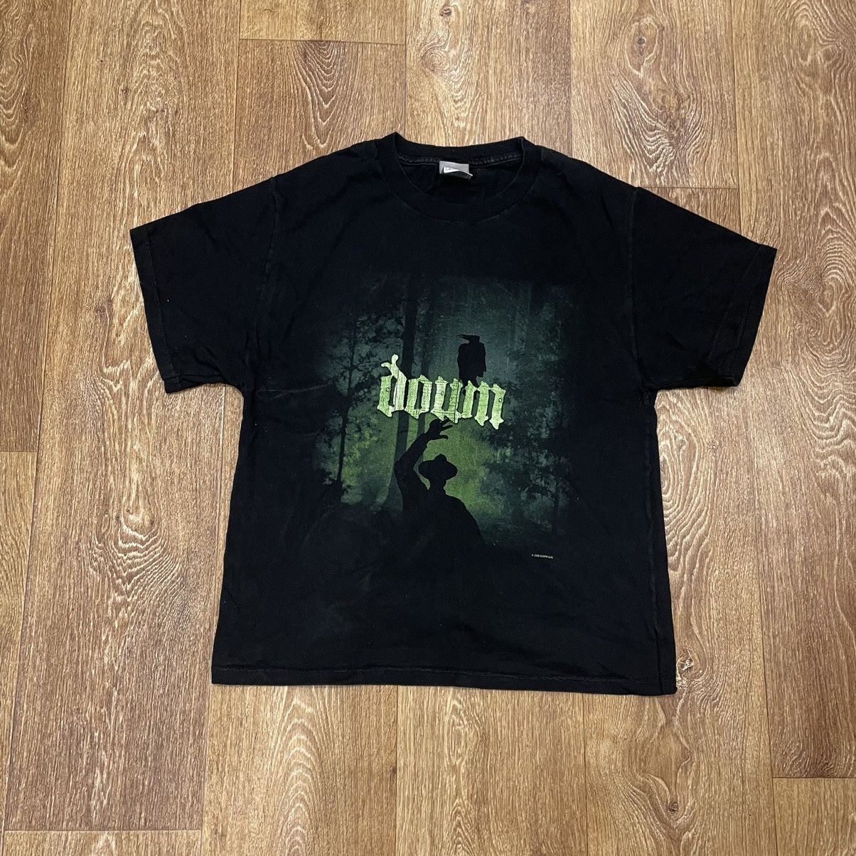 Vintage Vintage Y2K Down Graphic Tee Dark Grunge Streetwear Faded M Size US M / EU 48-50 / 2 - 1 Thumbnail