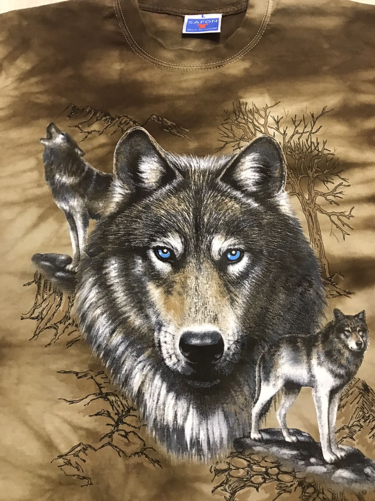 Vintage Vintage Animal Wolf Tee Signal Sport T-shirt Size US L / EU 52-54 / 3 - 3 Thumbnail