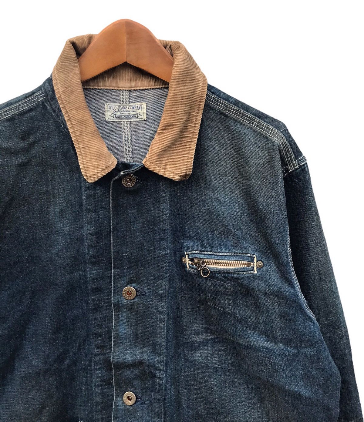 Vintage Polo ralph laurent denim jacket Size US L / EU 52-54 / 3 - 2 Thumbnail