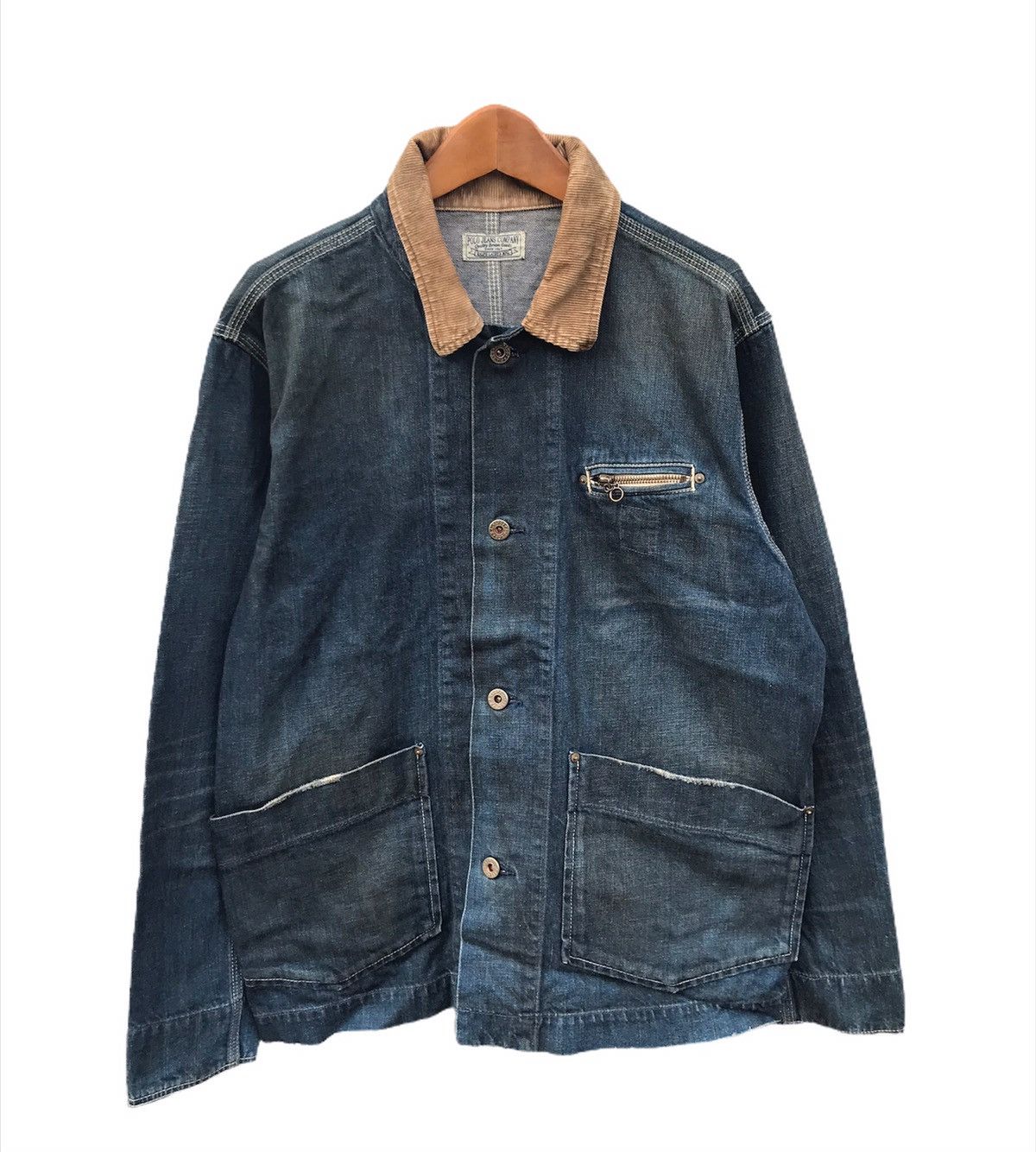 Vintage Polo ralph laurent denim jacket Size US L / EU 52-54 / 3 - 1 Thumbnail