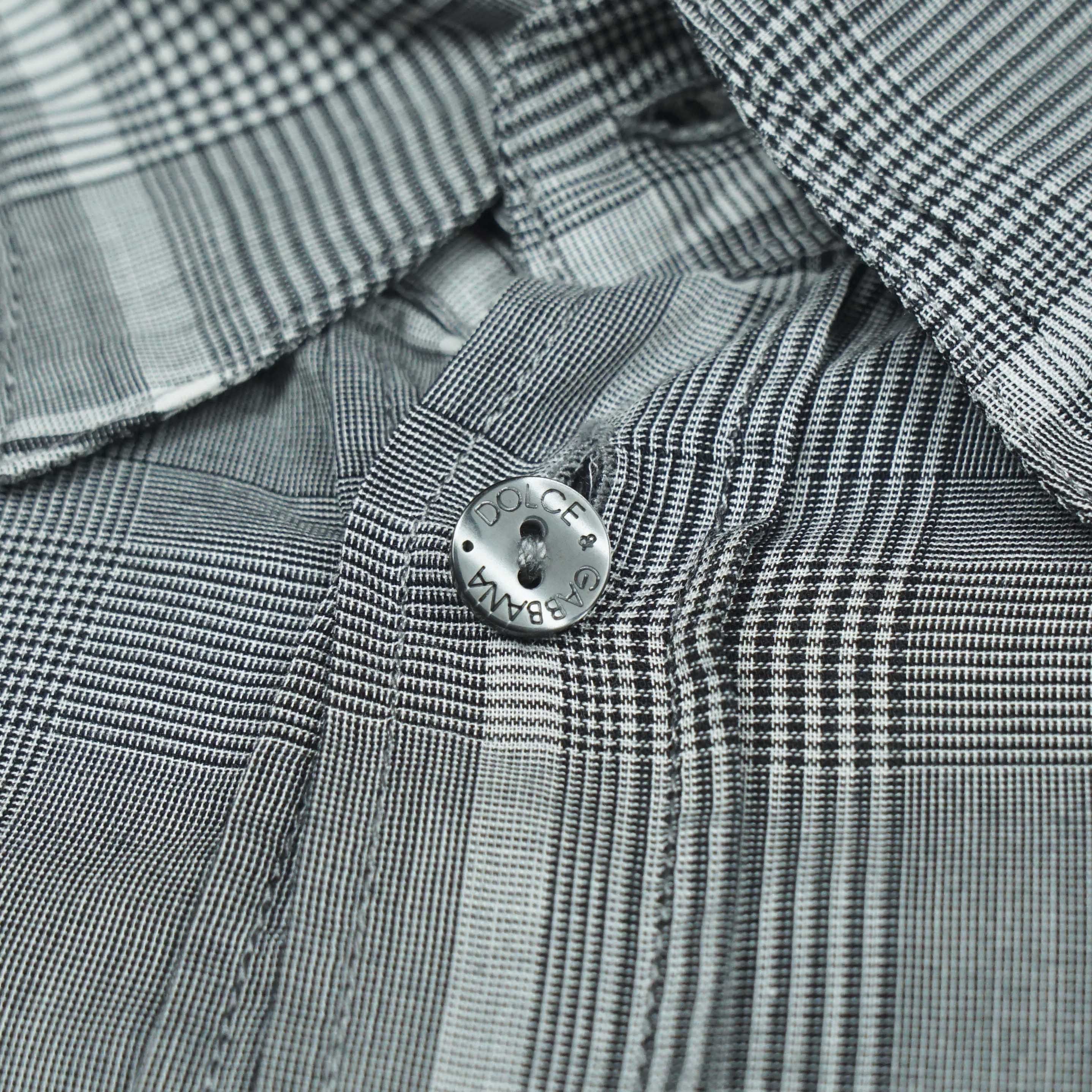 Dolce & Gabbana *NoTariff Dolce & Gabbana Gold Check LS Shirt Size S / US 4 / IT 40 - 4 Thumbnail