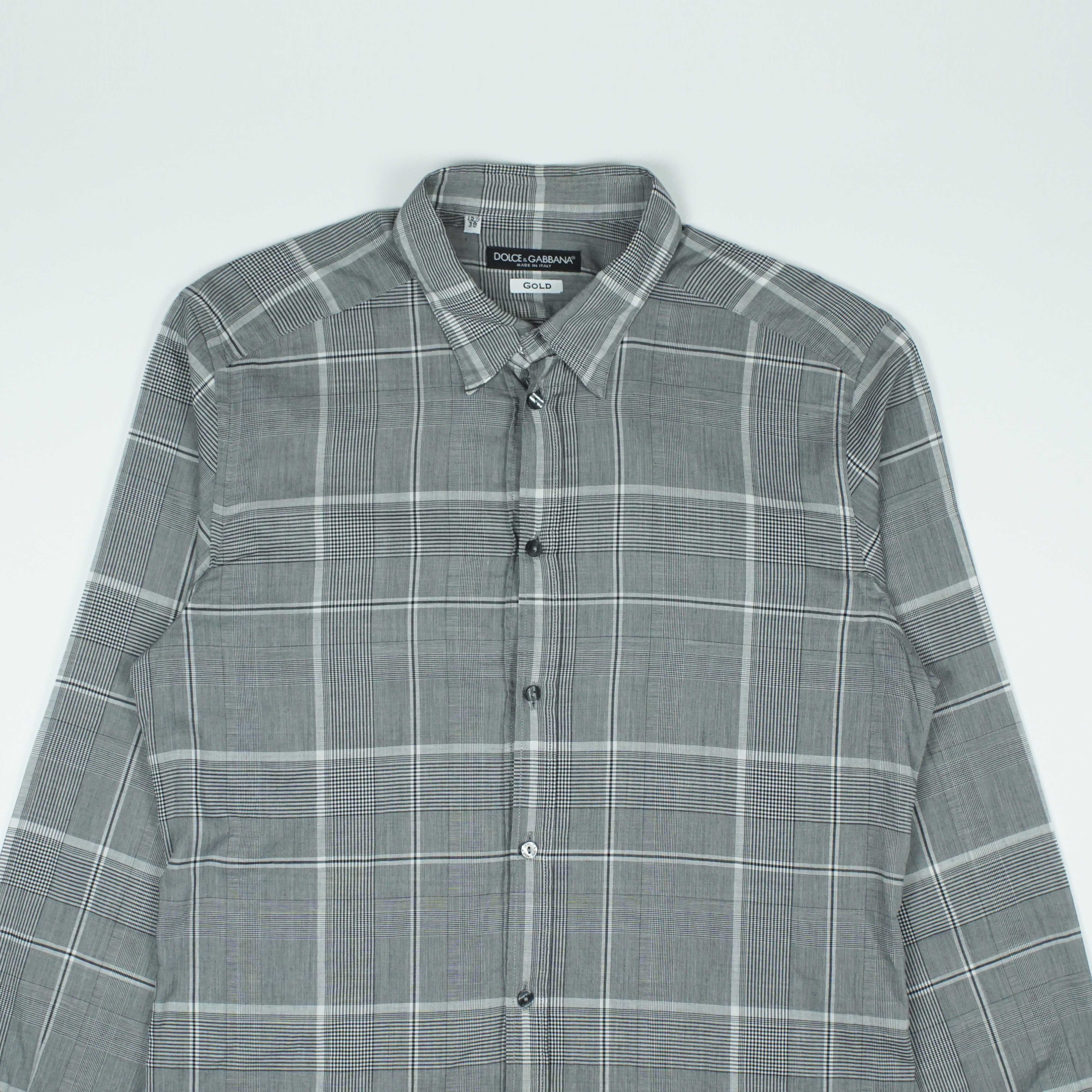 Dolce & Gabbana *NoTariff Dolce & Gabbana Gold Check LS Shirt Size S / US 4 / IT 40 - 2 Thumbnail