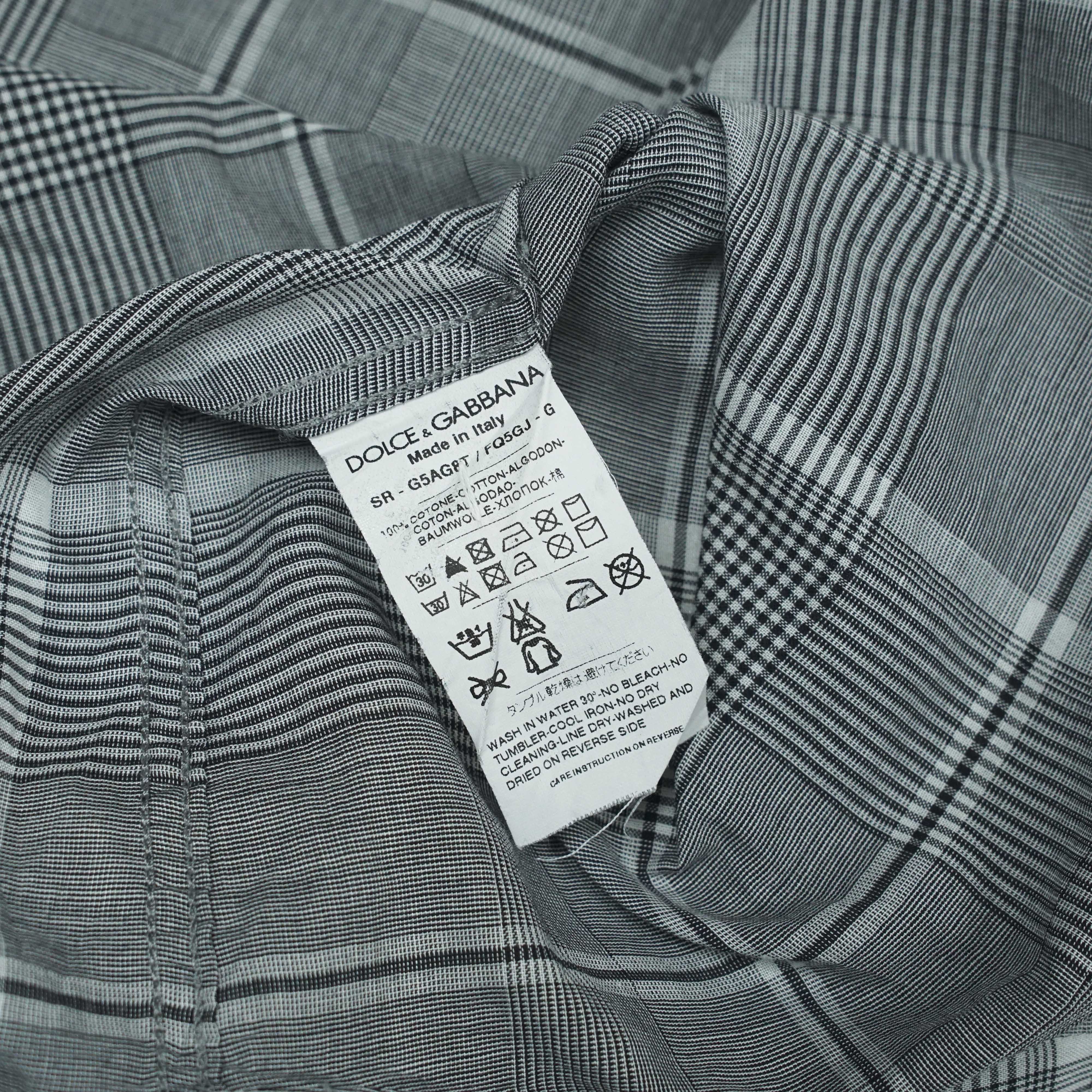 Dolce & Gabbana *NoTariff Dolce & Gabbana Gold Check LS Shirt Size S / US 4 / IT 40 - 5 Thumbnail