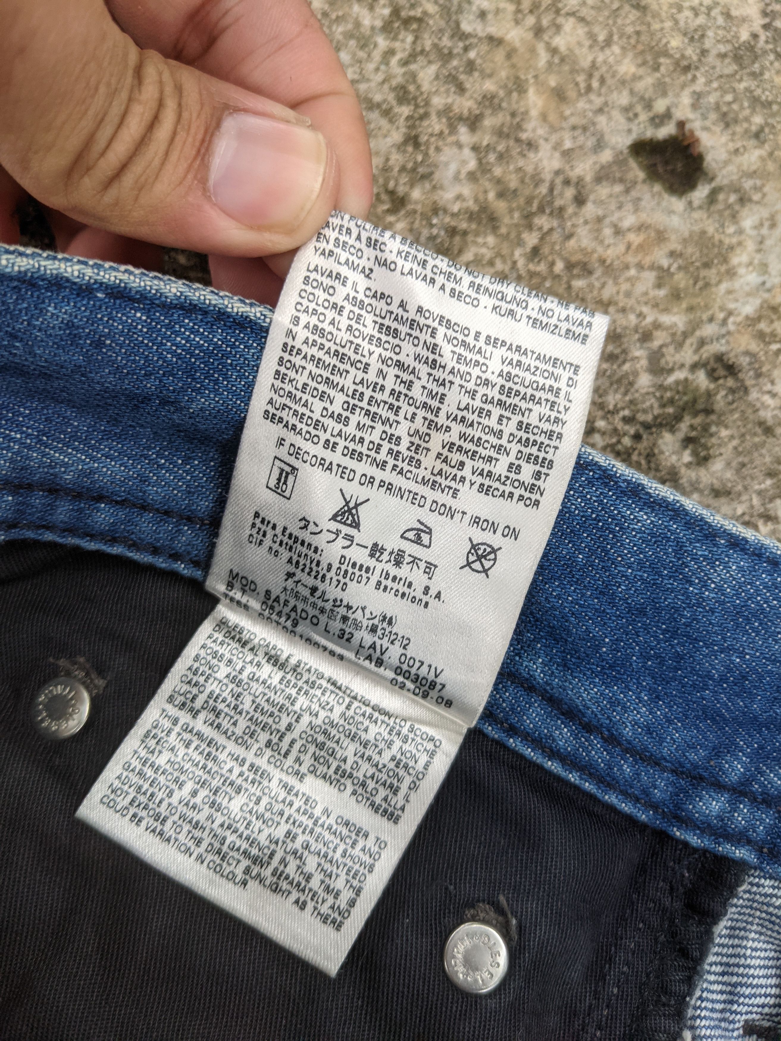 Diesel × Vintage Distressed Diesel Safado Denim Pants Size US 32 / EU 48 - 11 Thumbnail
