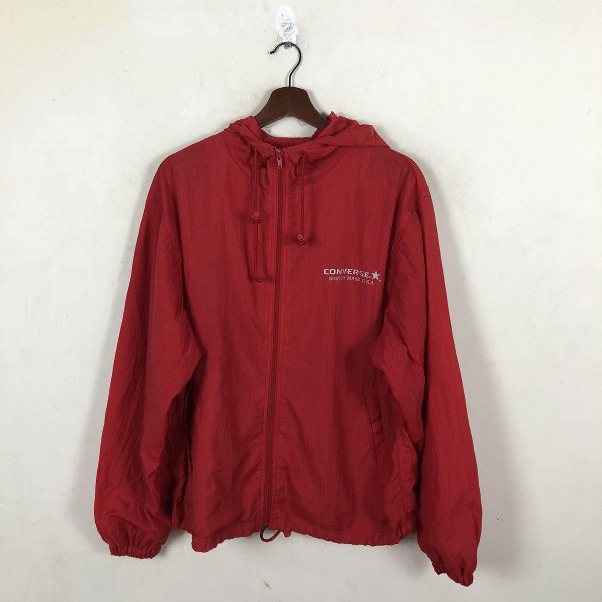 Converse × Vintage VINTAGE CONVERSE BOSTON MASS U.S.A LIGHT JACKET -RED Size US M / EU 48-50 / 2 - 1 Thumbnail