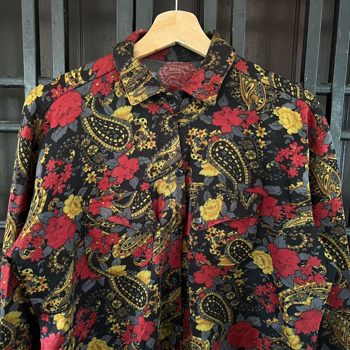 Japanese Brand RARE FULL PRINT FLOWER BUTTON JACKET Size US S / EU 44-46 / 1 - 3 Thumbnail