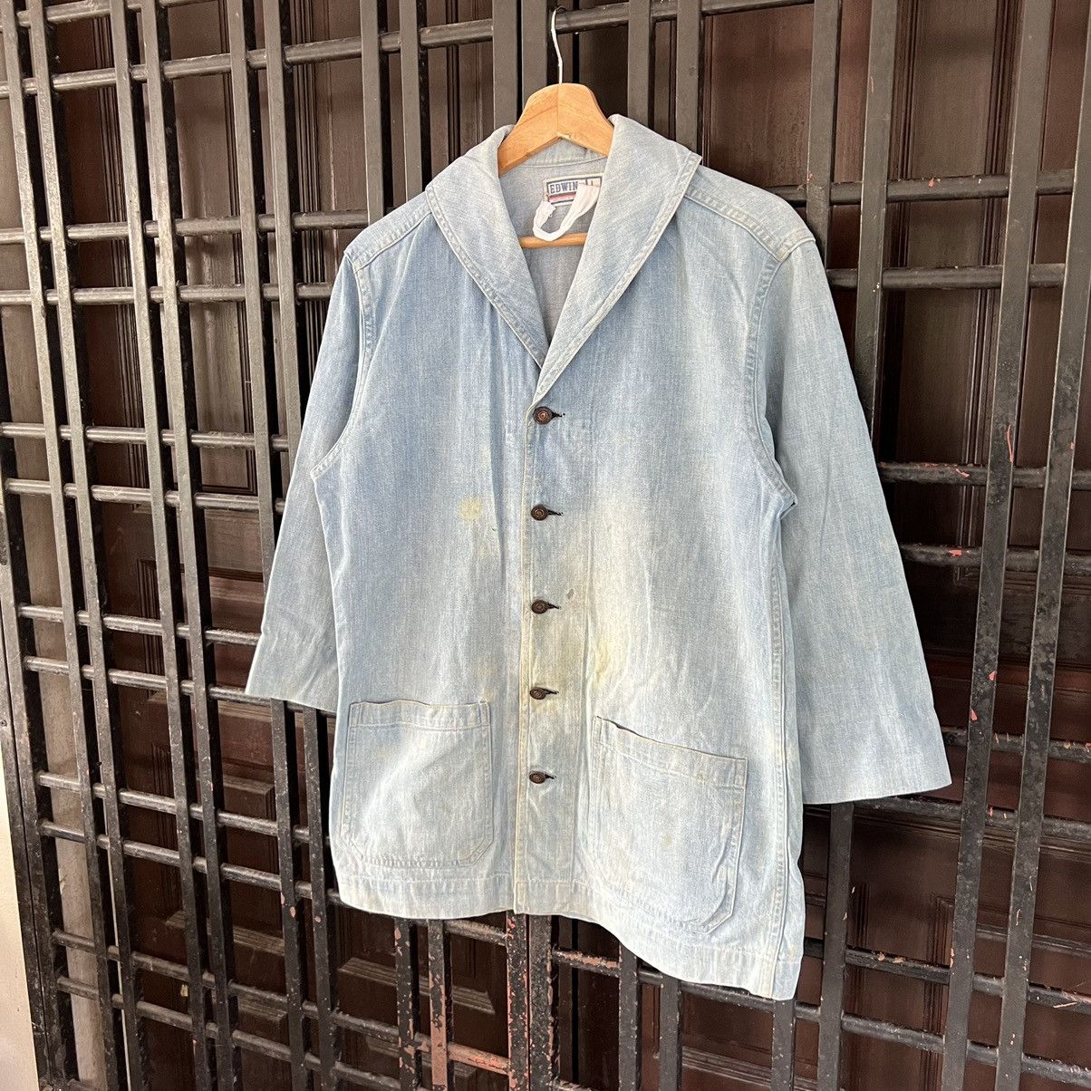 Japanese Brand DENIM JACKET EDWIN DOUBLE BREAST Size US L / EU 52-54 / 3 - 2 Thumbnail