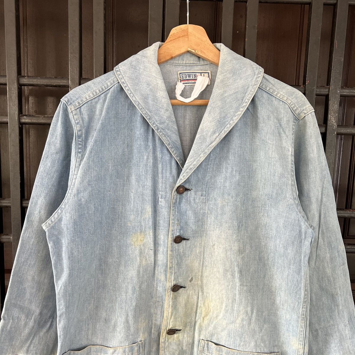 Japanese Brand DENIM JACKET EDWIN DOUBLE BREAST Size US L / EU 52-54 / 3 - 3 Thumbnail
