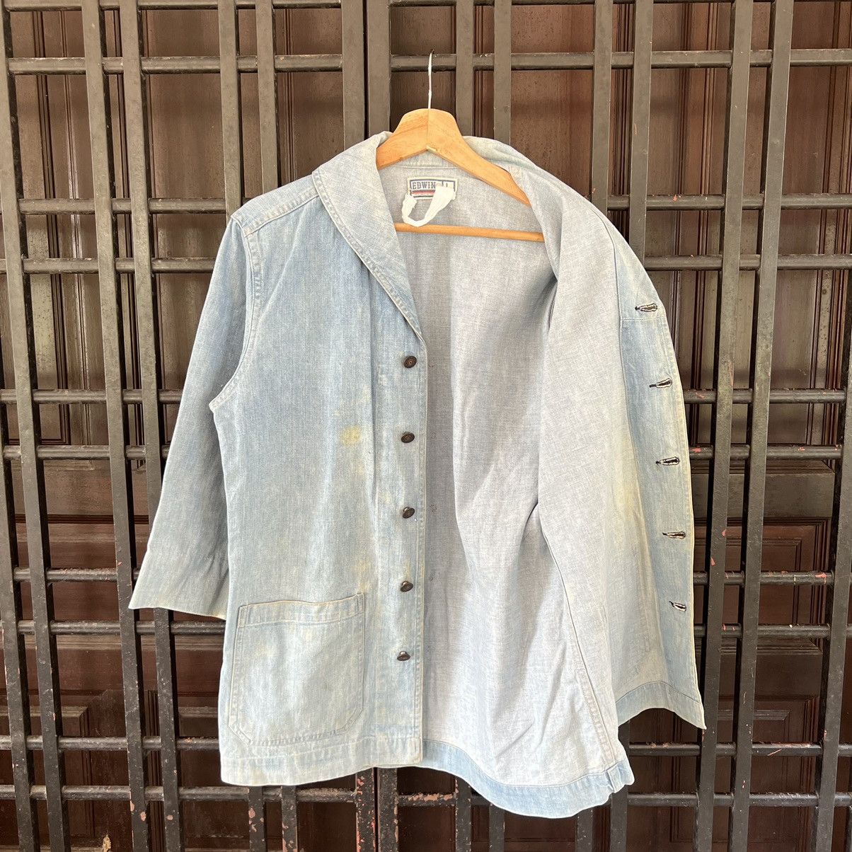Japanese Brand DENIM JACKET EDWIN DOUBLE BREAST Size US L / EU 52-54 / 3 - 10 Thumbnail