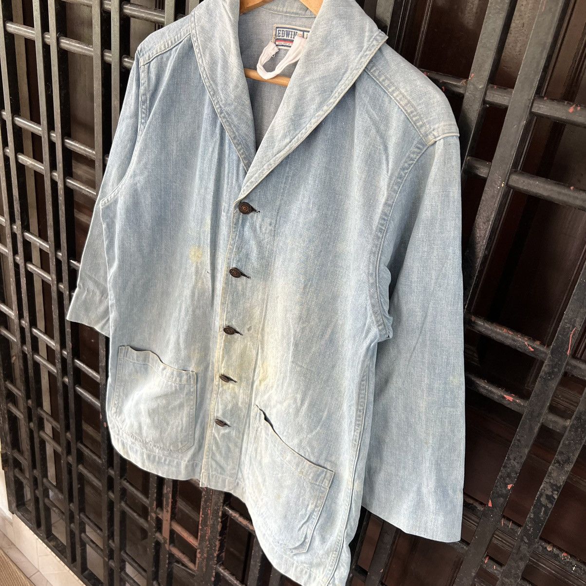 Japanese Brand DENIM JACKET EDWIN DOUBLE BREAST Size US L / EU 52-54 / 3 - 4 Thumbnail