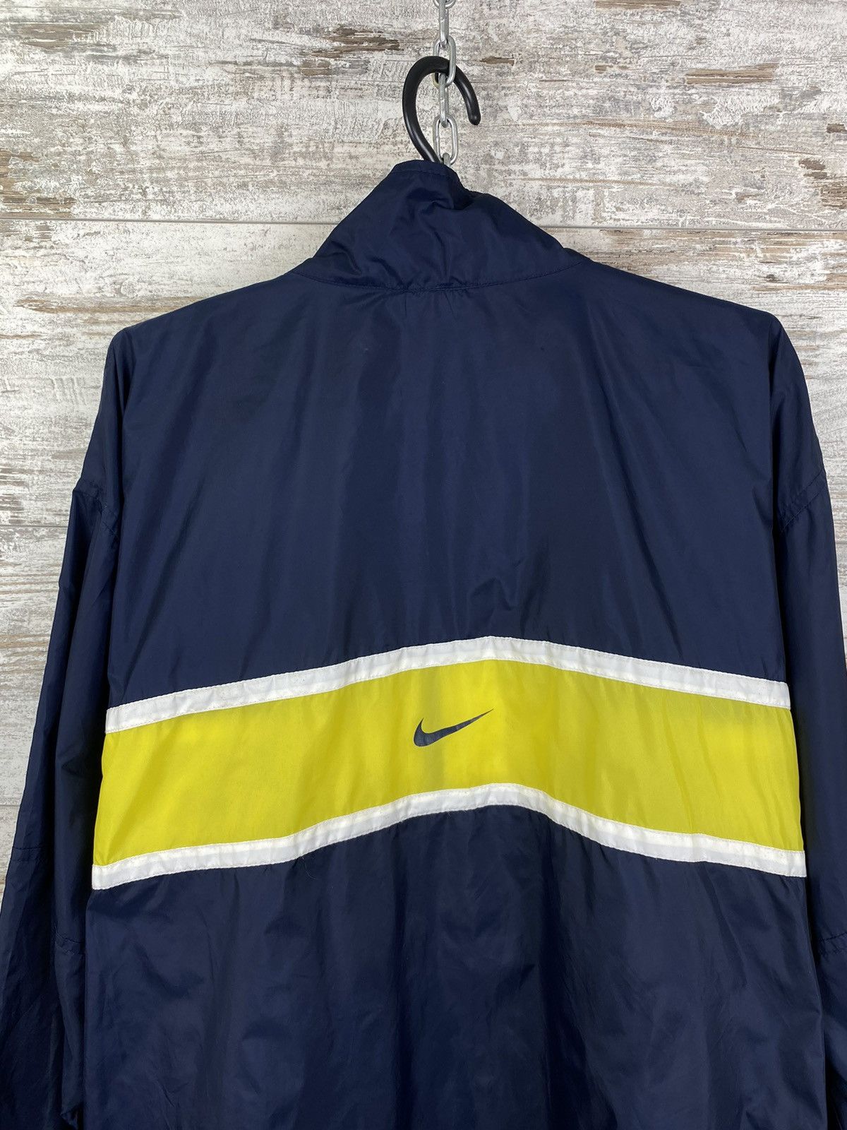 Nike × Vintage Mens Vintage Nike swoosh track jacket drill sweatshirt y2k Size US M / EU 48-50 / 2 - 11 Thumbnail