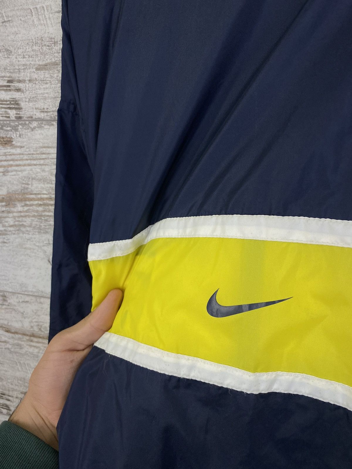 Nike × Vintage Mens Vintage Nike swoosh track jacket drill sweatshirt y2k Size US M / EU 48-50 / 2 - 12 Thumbnail