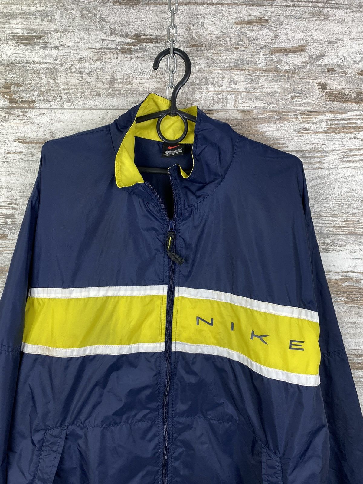 Nike × Vintage Mens Vintage Nike swoosh track jacket drill sweatshirt y2k Size US M / EU 48-50 / 2 - 2 Thumbnail