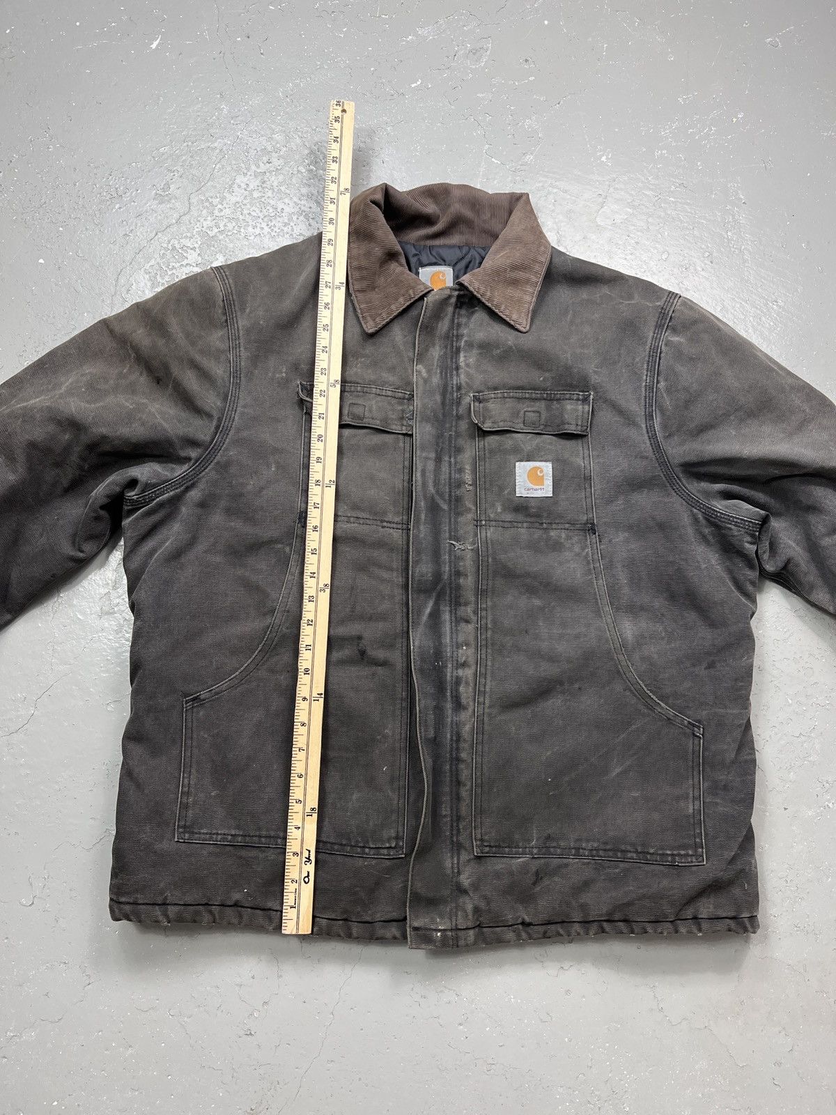 Carhartt × Vintage Vintage Carhartt Detroit Jacket Size XL Faded Black Size US XL / EU 56 / 4 - 3 Thumbnail
