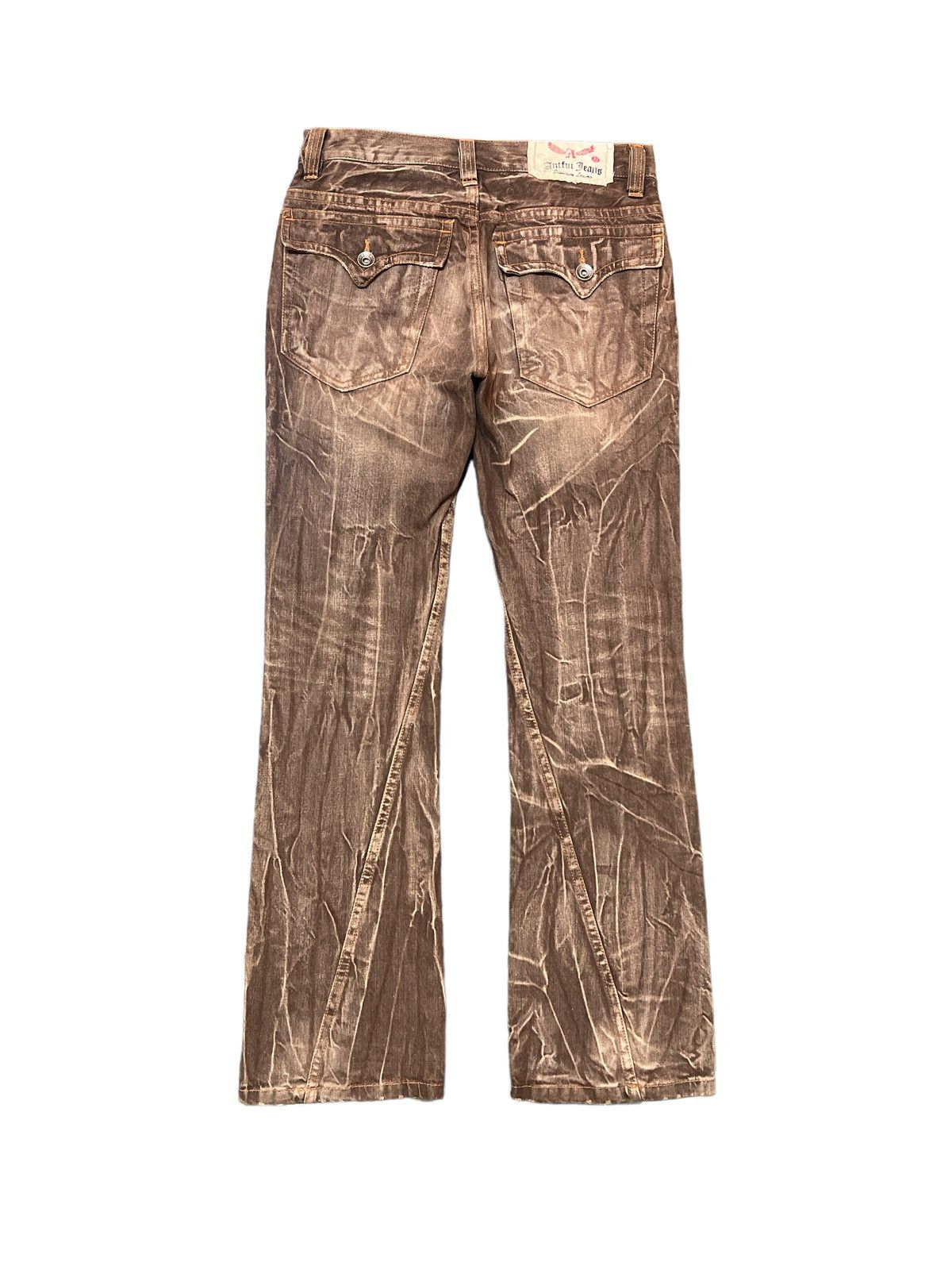 Japanese Brand FLARED💥THRASHED ANTFUL TWIST DISTRESSED DENIM PANT Size US 29 - 6 Thumbnail