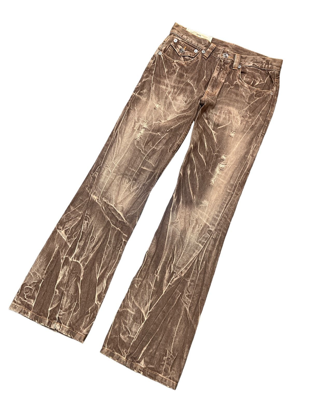 Japanese Brand FLARED💥THRASHED ANTFUL TWIST DISTRESSED DENIM PANT Size US 29 - 5 Thumbnail