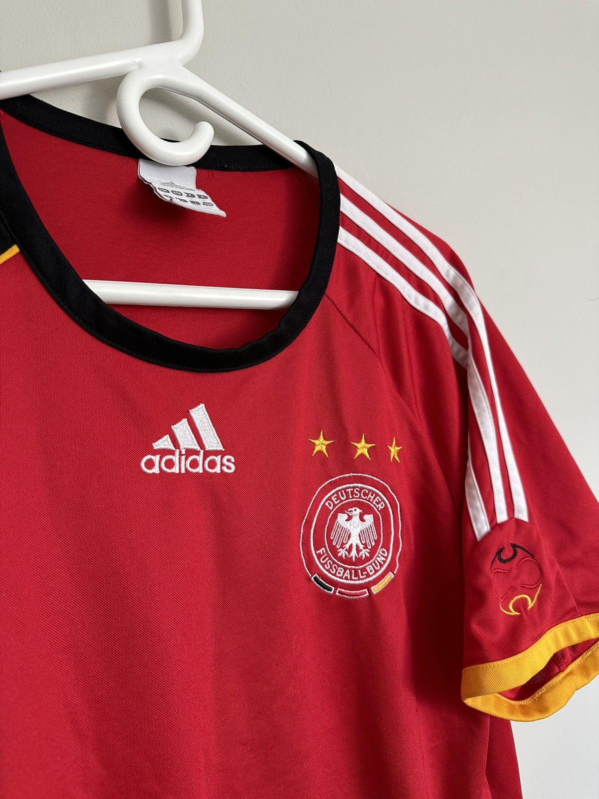 Adidas × Vintage Vintage Adidas 2005 German Football Soccer striped t-shirt Size US L / EU 52-54 / 3 - 2 Thumbnail