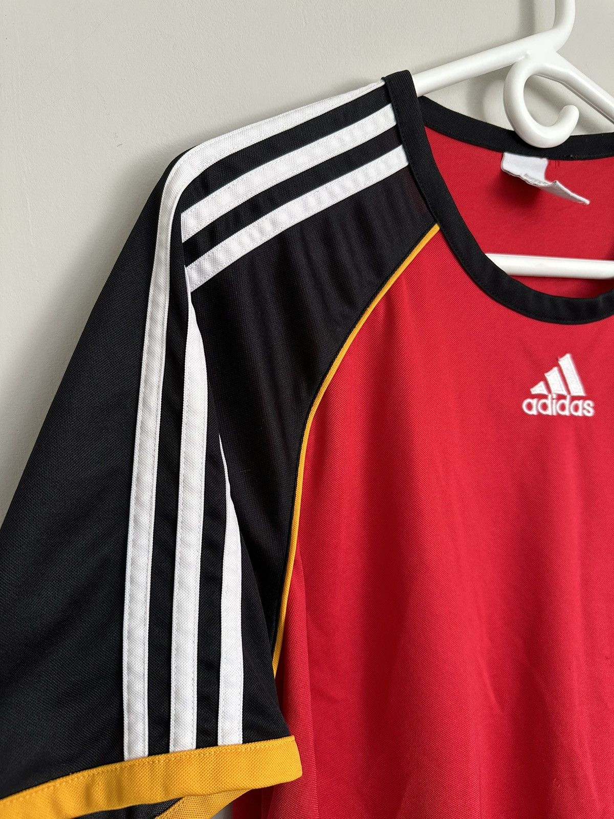 Adidas × Vintage Vintage Adidas 2005 German Football Soccer striped t-shirt Size US L / EU 52-54 / 3 - 3 Thumbnail