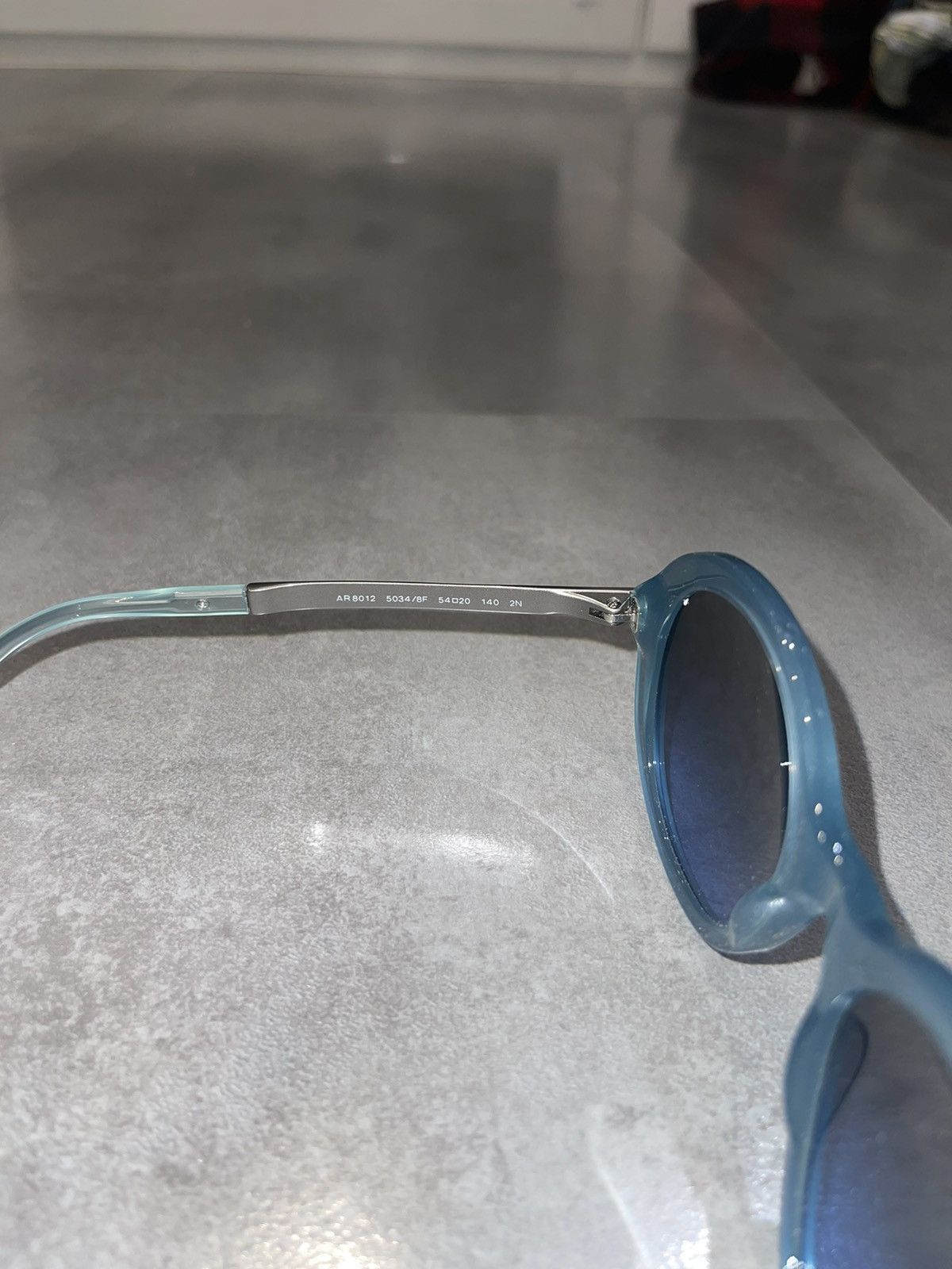 Armani × Emporio Armani × Giorgio Armani Giorgio Armani AR8012 5034/8F Silver Blue Sunglasses Size ONE SIZE - 13 Thumbnail
