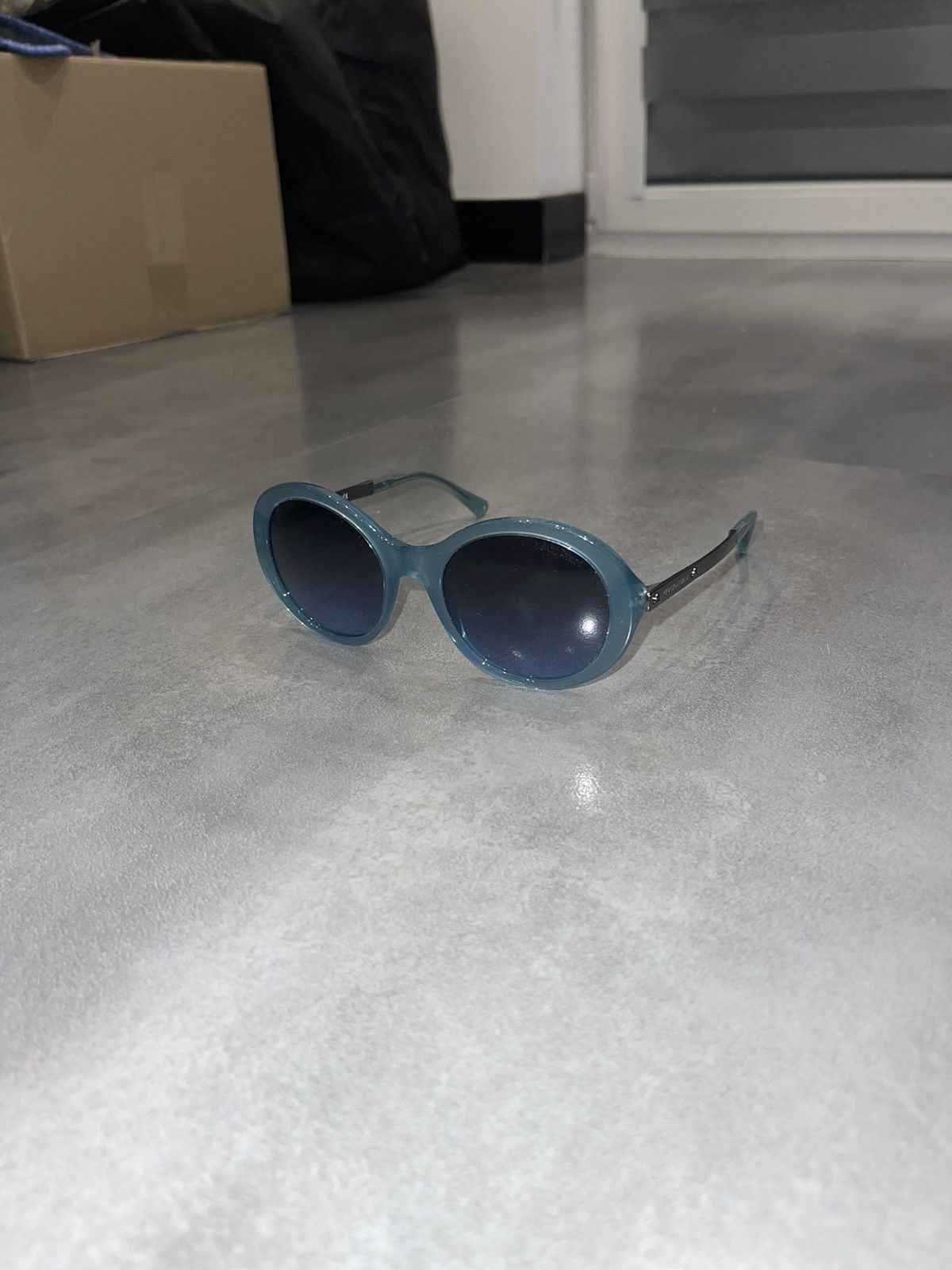 Armani × Emporio Armani × Giorgio Armani Giorgio Armani AR8012 5034/8F Silver Blue Sunglasses Size ONE SIZE - 1 Thumbnail