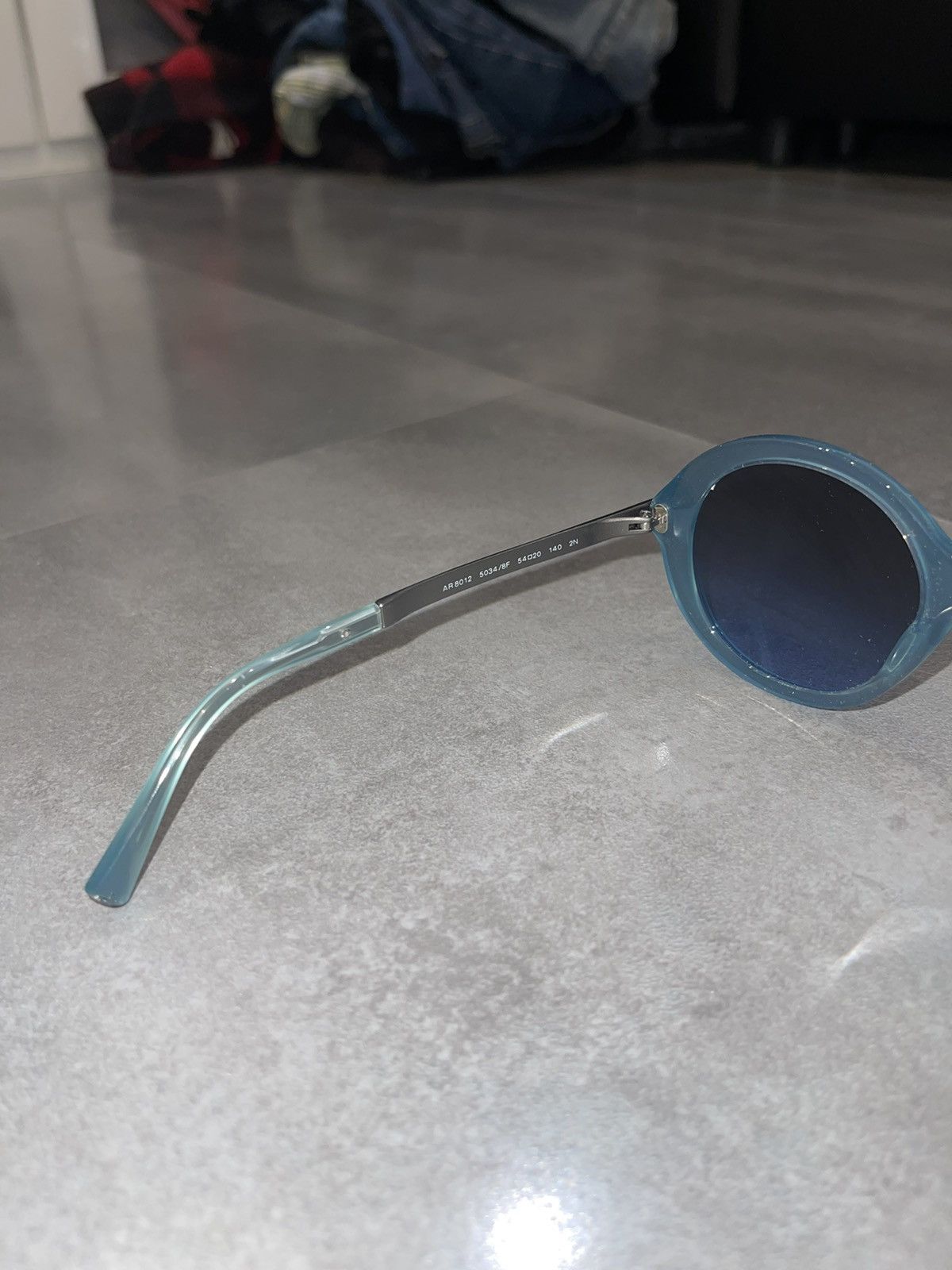 Armani × Emporio Armani × Giorgio Armani Giorgio Armani AR8012 5034/8F Silver Blue Sunglasses Size ONE SIZE - 12 Thumbnail