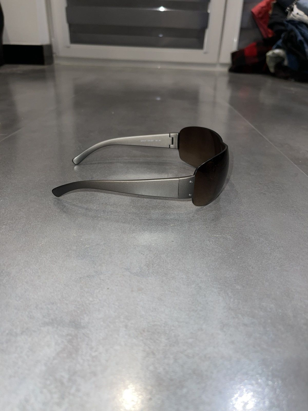 Prada Prada SPS 07F Red Tab Logo Shield Sunglasses Size ONE SIZE - 7 Thumbnail