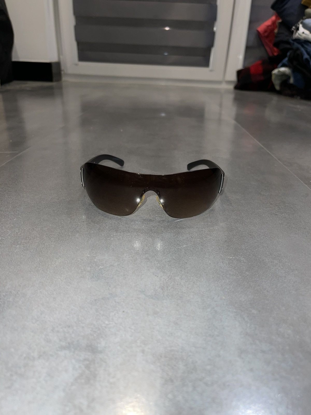 Prada Prada SPS 07F Red Tab Logo Shield Sunglasses Size ONE SIZE - 2 Thumbnail