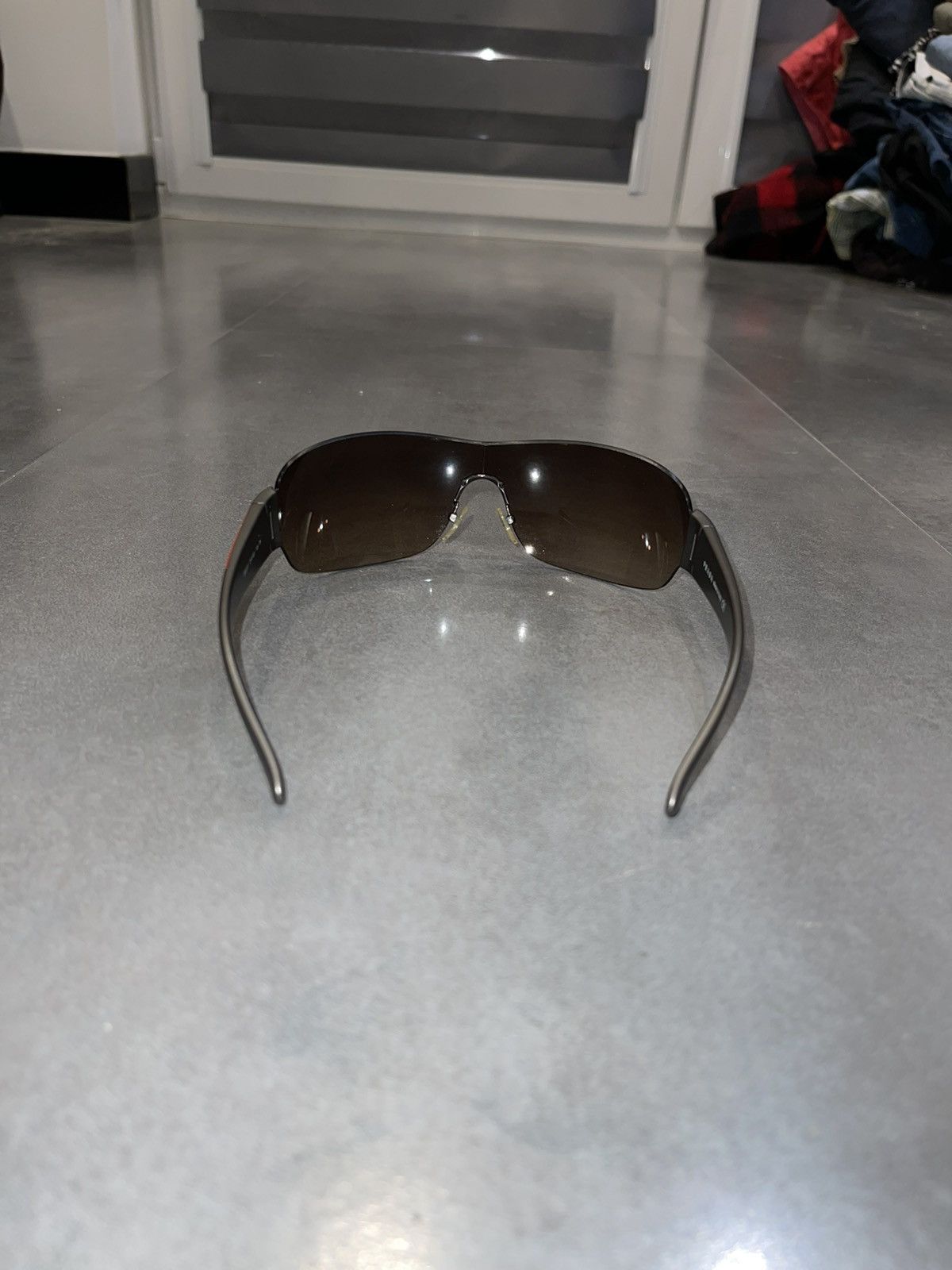 Prada Prada SPS 07F Red Tab Logo Shield Sunglasses Size ONE SIZE - 11 Thumbnail