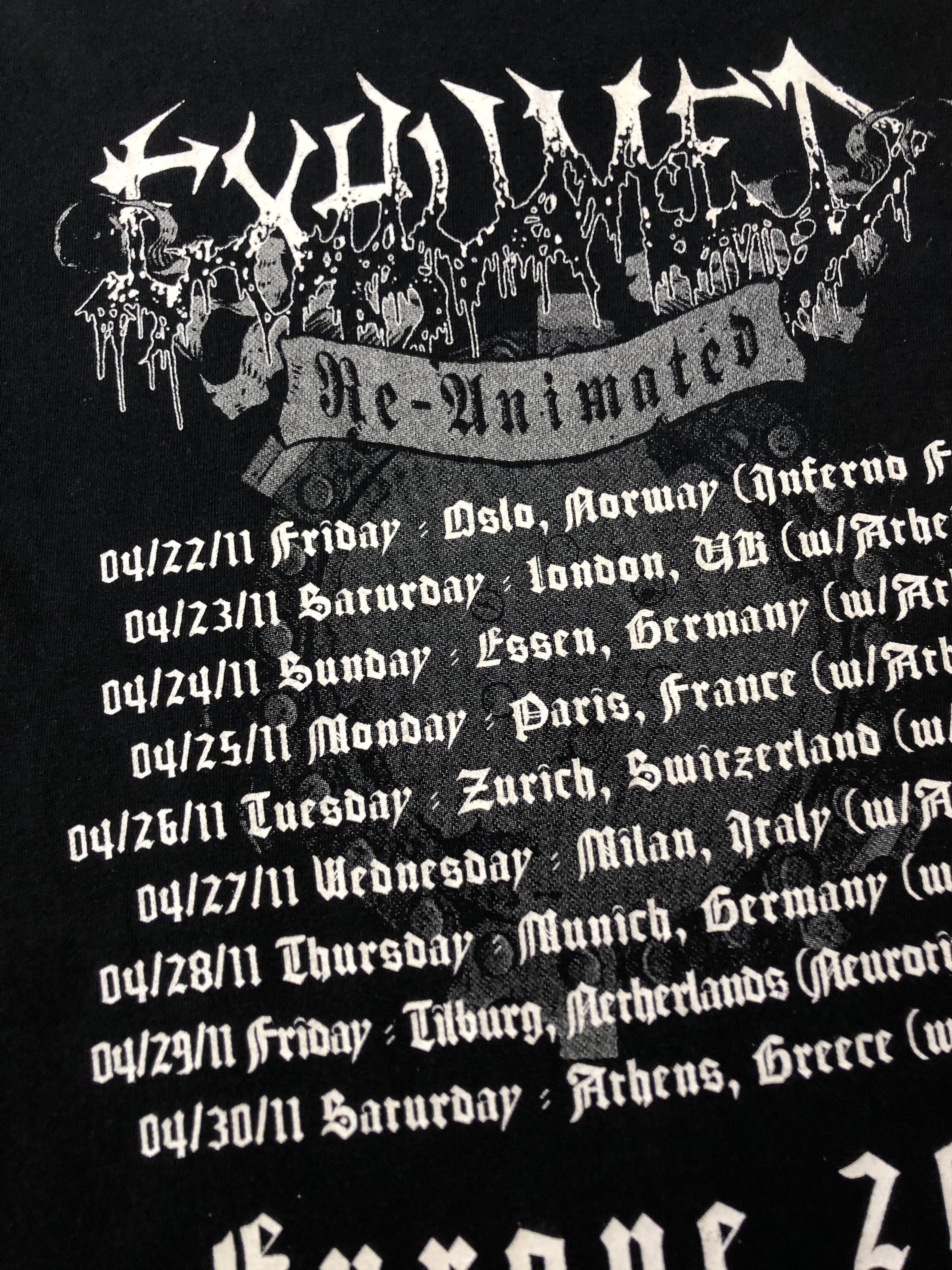 Band Tees Exhumed Band Death Metal Band Tee Shirt Y2K Hype Rare Size US L / EU 52-54 / 3 - 16 Thumbnail