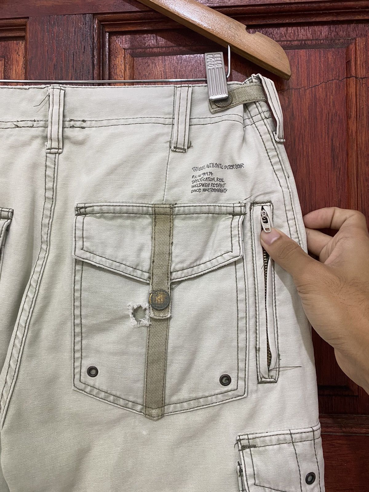 Stussy Stussy Outer Gear Military 7 Cargo Pocket Denim Pant Size US 30 / EU 46 - 7 Thumbnail