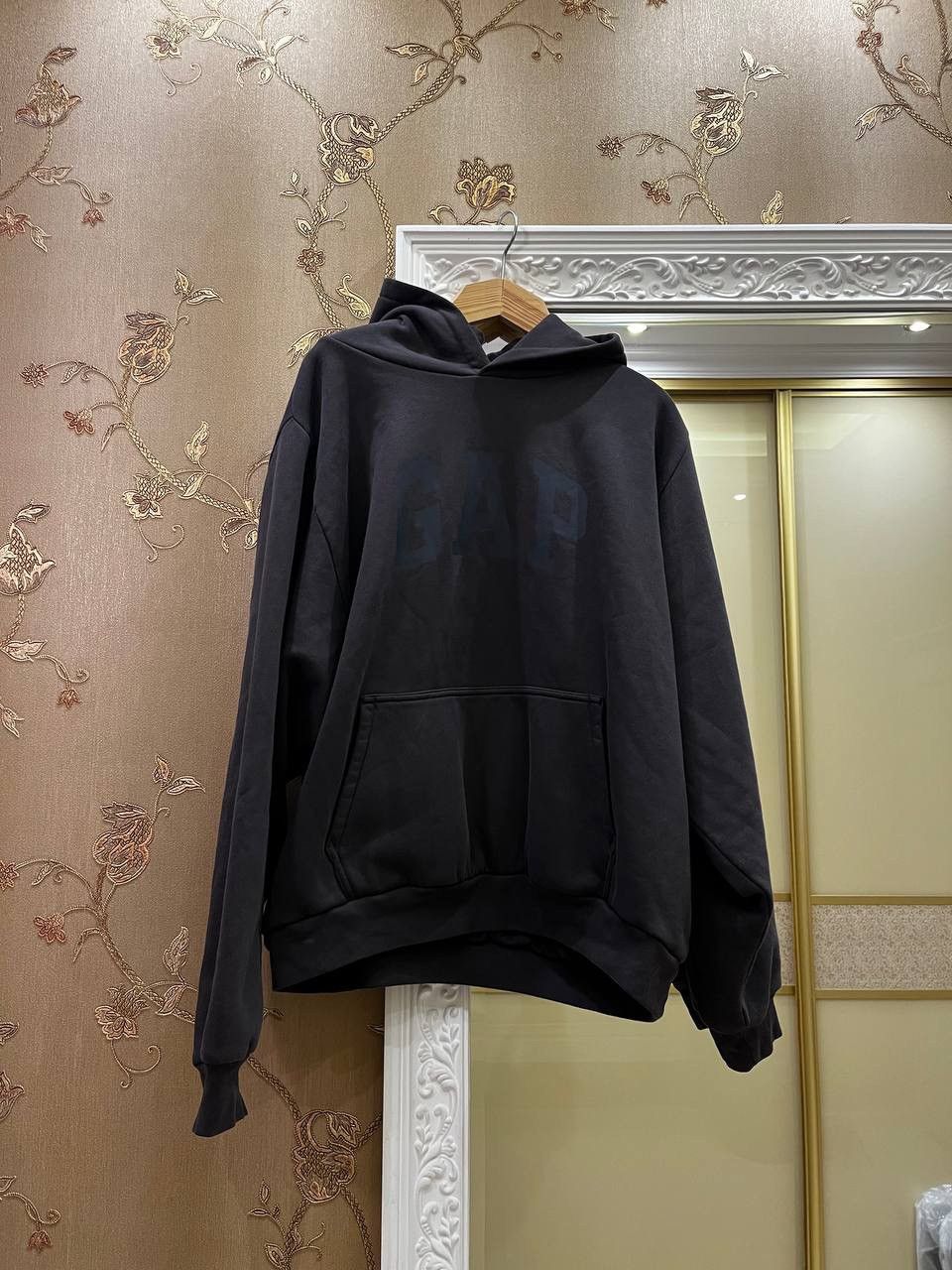 image of Yeezy Gap Engineered By Balenciaga Dove Hoodie Size Xxl in Black, Men's