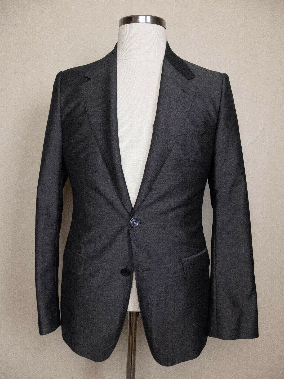 Dolce & Gabbana DOLCE & GABBANA gray wool silk blazer jacket 38 US / 48 EU Size 38R - 1 Thumbnail