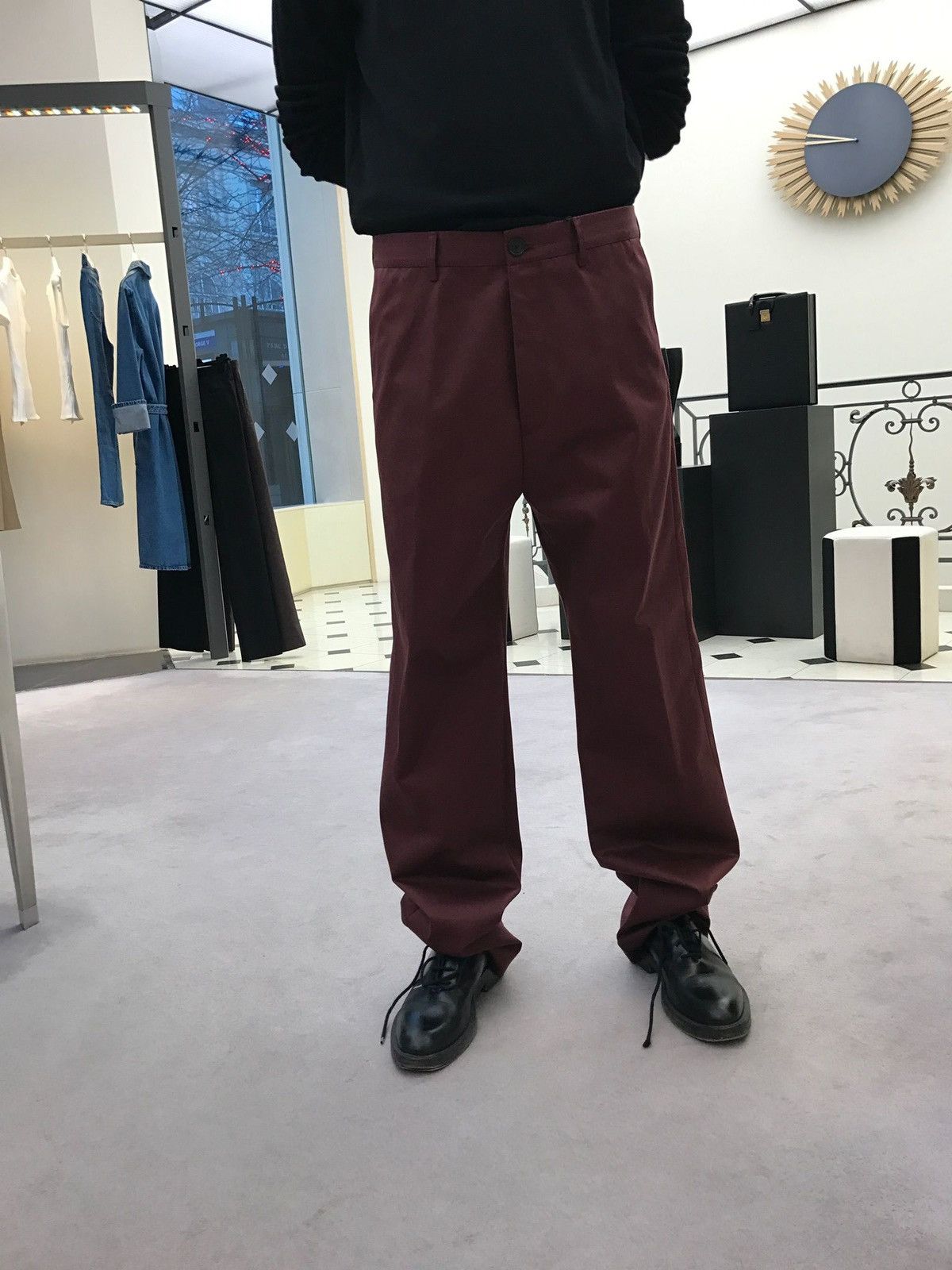 Balenciaga BALENCIAGA SS17 BNWT BURGUNDY SKATER PANTS Size US 32 / EU 48 - 10 Thumbnail