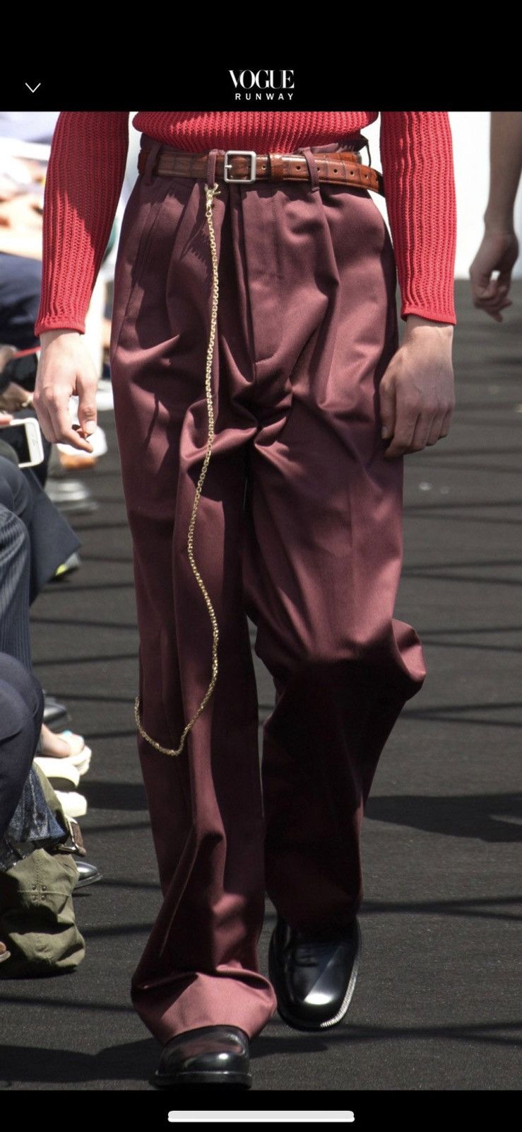 Balenciaga BALENCIAGA SS17 BNWT BURGUNDY SKATER PANTS Size US 32 / EU 48 - 1 Thumbnail