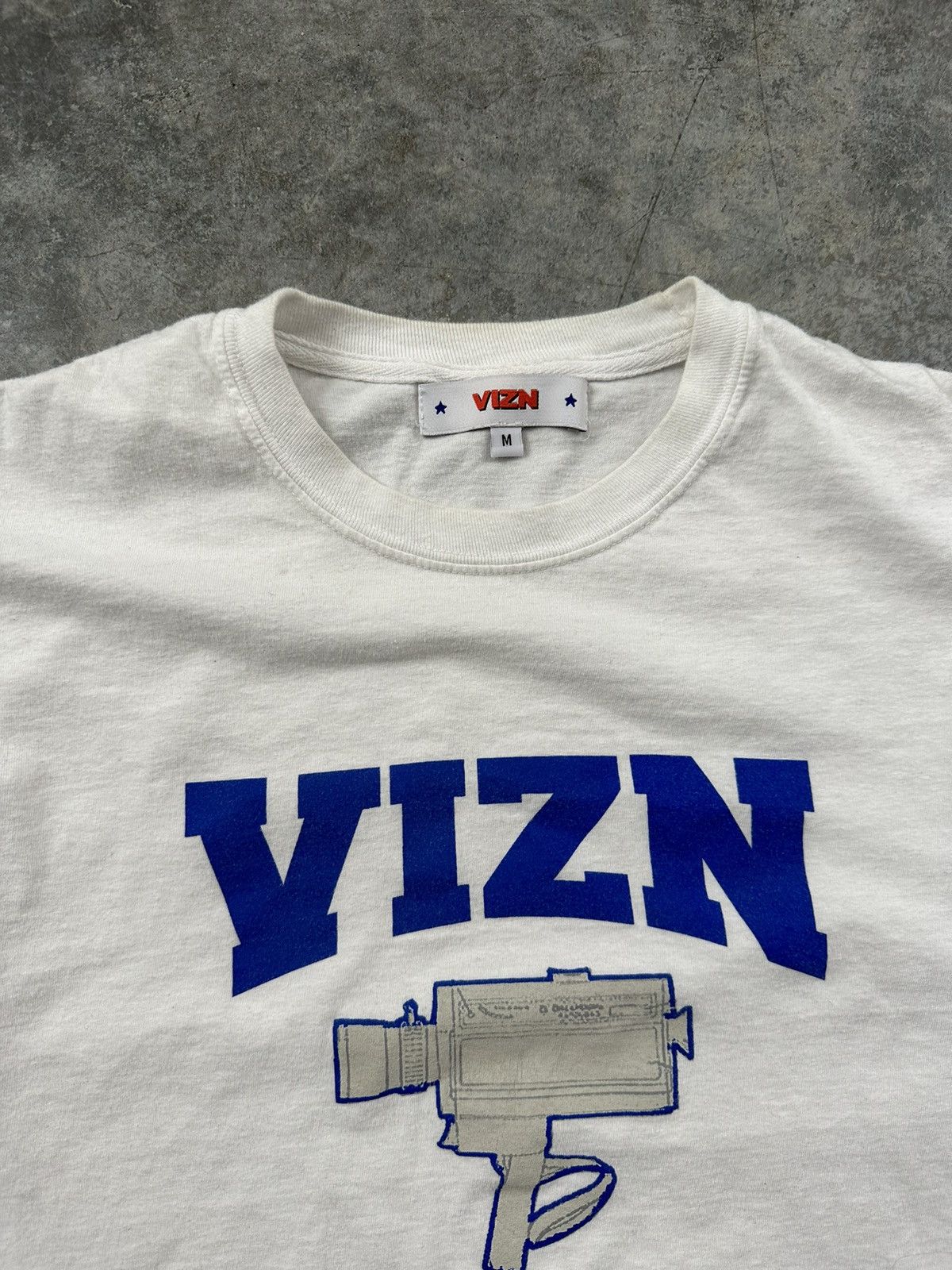 Joy Divizn Vizn Film Academy Tee White + Blue Medium / Camera Video Size US M / EU 48-50 / 2 - 3 Thumbnail