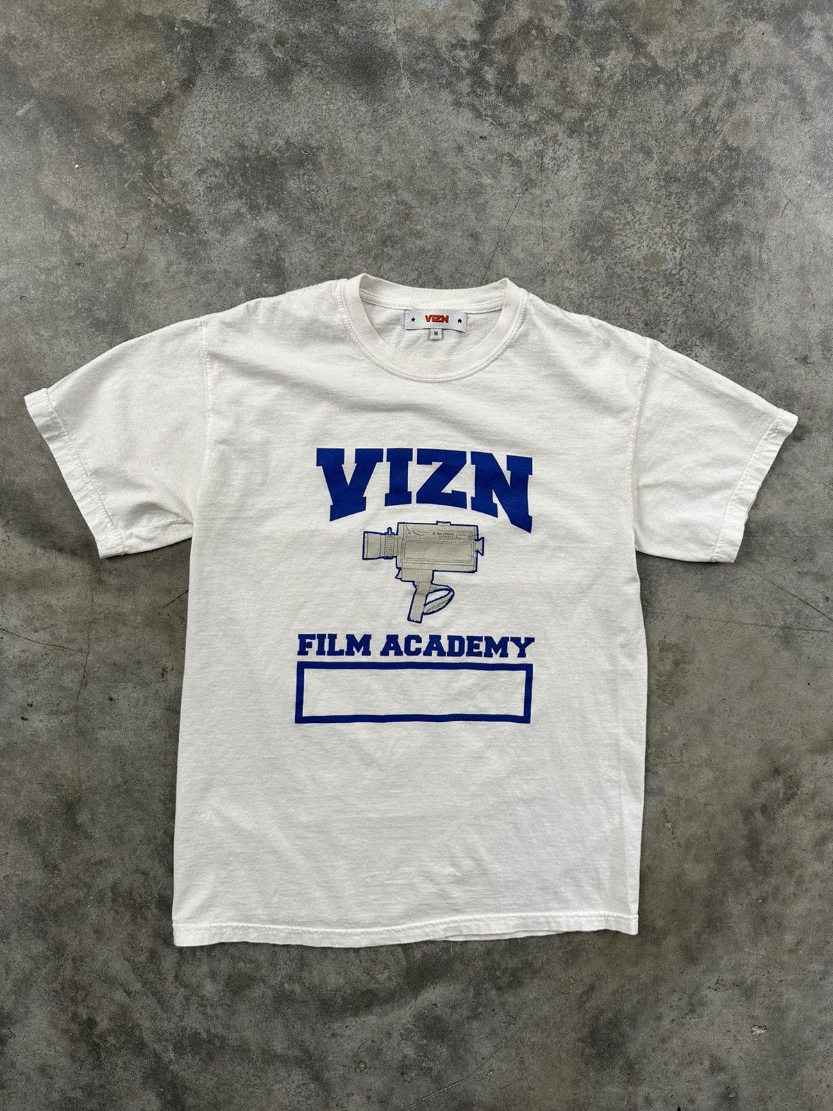 Joy Divizn Vizn Film Academy Tee White + Blue Medium / Camera Video Size US M / EU 48-50 / 2 - 1 Thumbnail