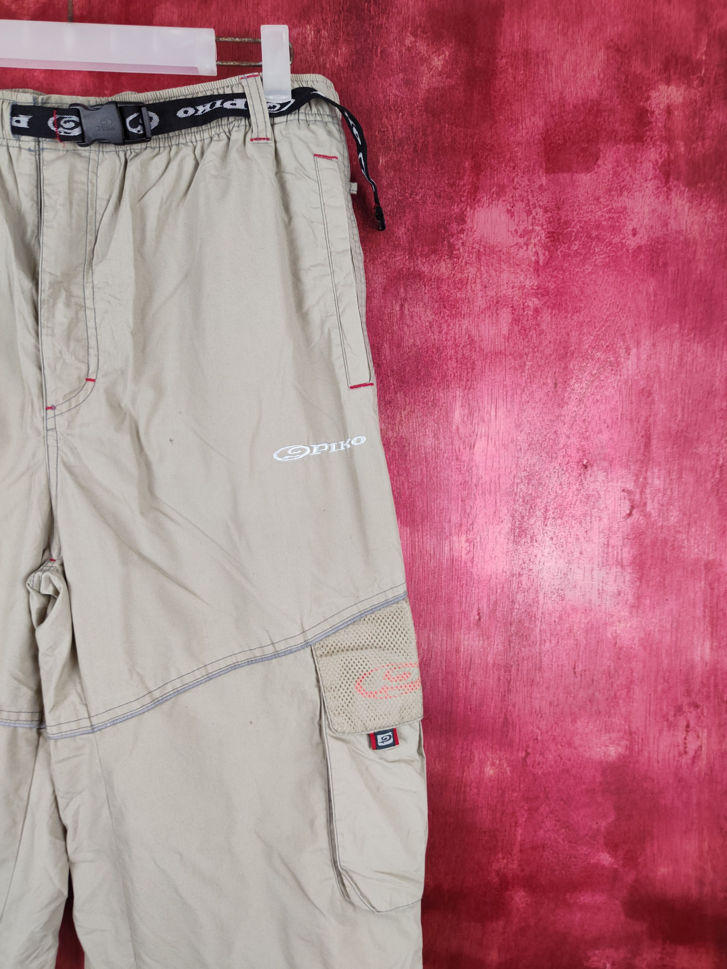 Japanese Brand Piko Brown Multi Pocket Tactical Sweatpants #252B Size US 31 - 6 Thumbnail