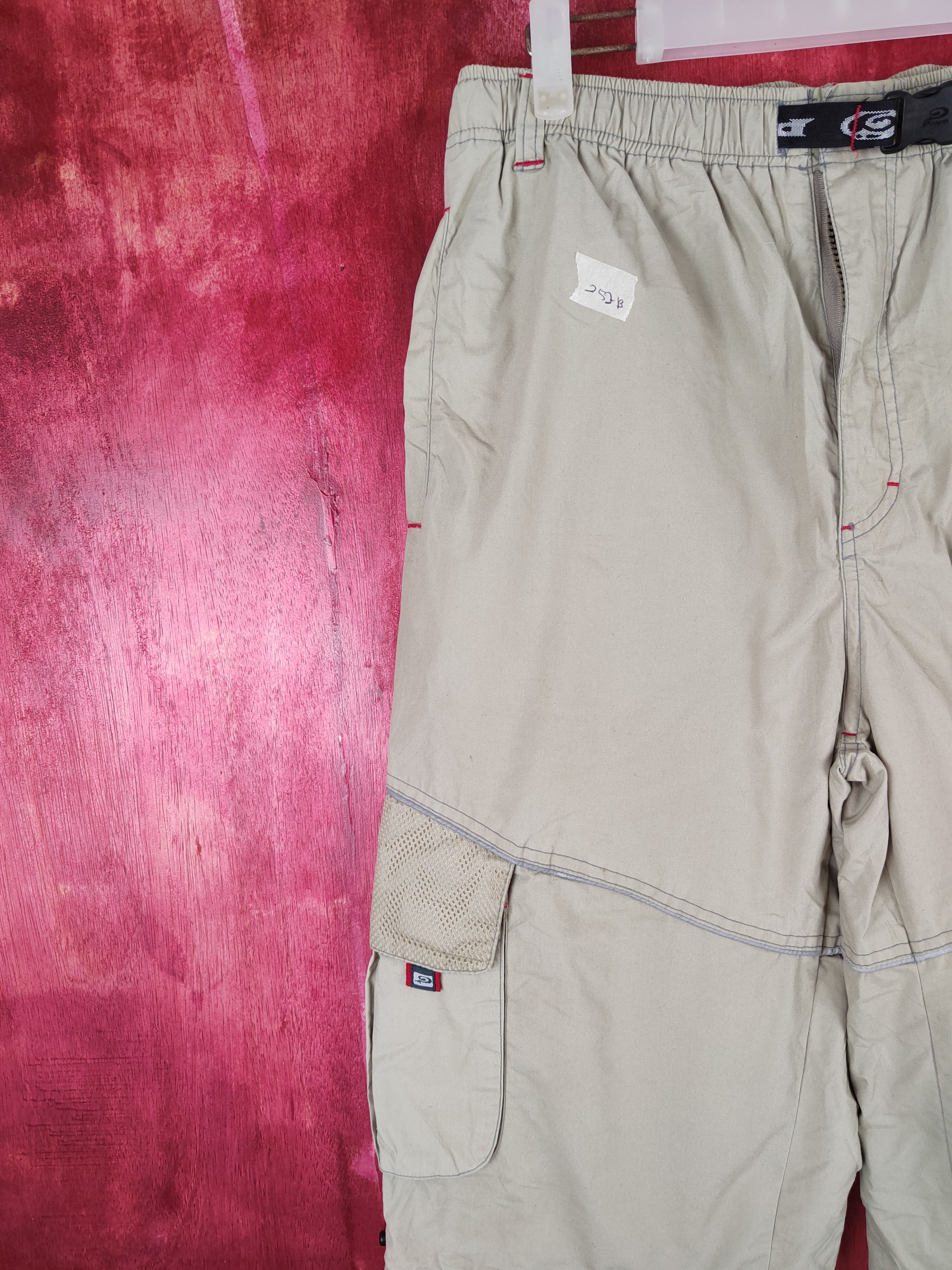 Japanese Brand Piko Brown Multi Pocket Tactical Sweatpants #252B Size US 31 - 4 Thumbnail