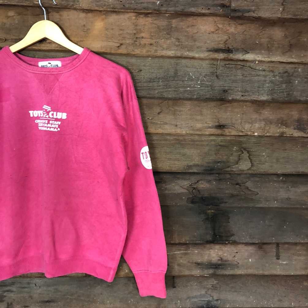 Japanese Brand Toys Club japan vintage Pink Sweatshirt #031B Size US M / EU 48-50 / 2 - 8 Thumbnail