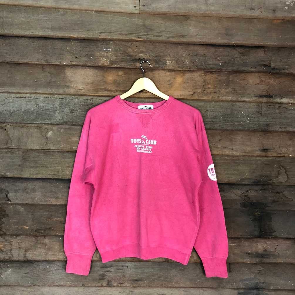 Japanese Brand Toys Club japan vintage Pink Sweatshirt #031B Size US M / EU 48-50 / 2 - 6 Thumbnail