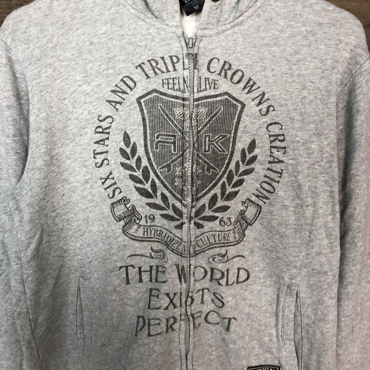 Japanese Brand Russ.K Grey sweater Hoodies #093B Size US M / EU 48-50 / 2 - 10 Thumbnail