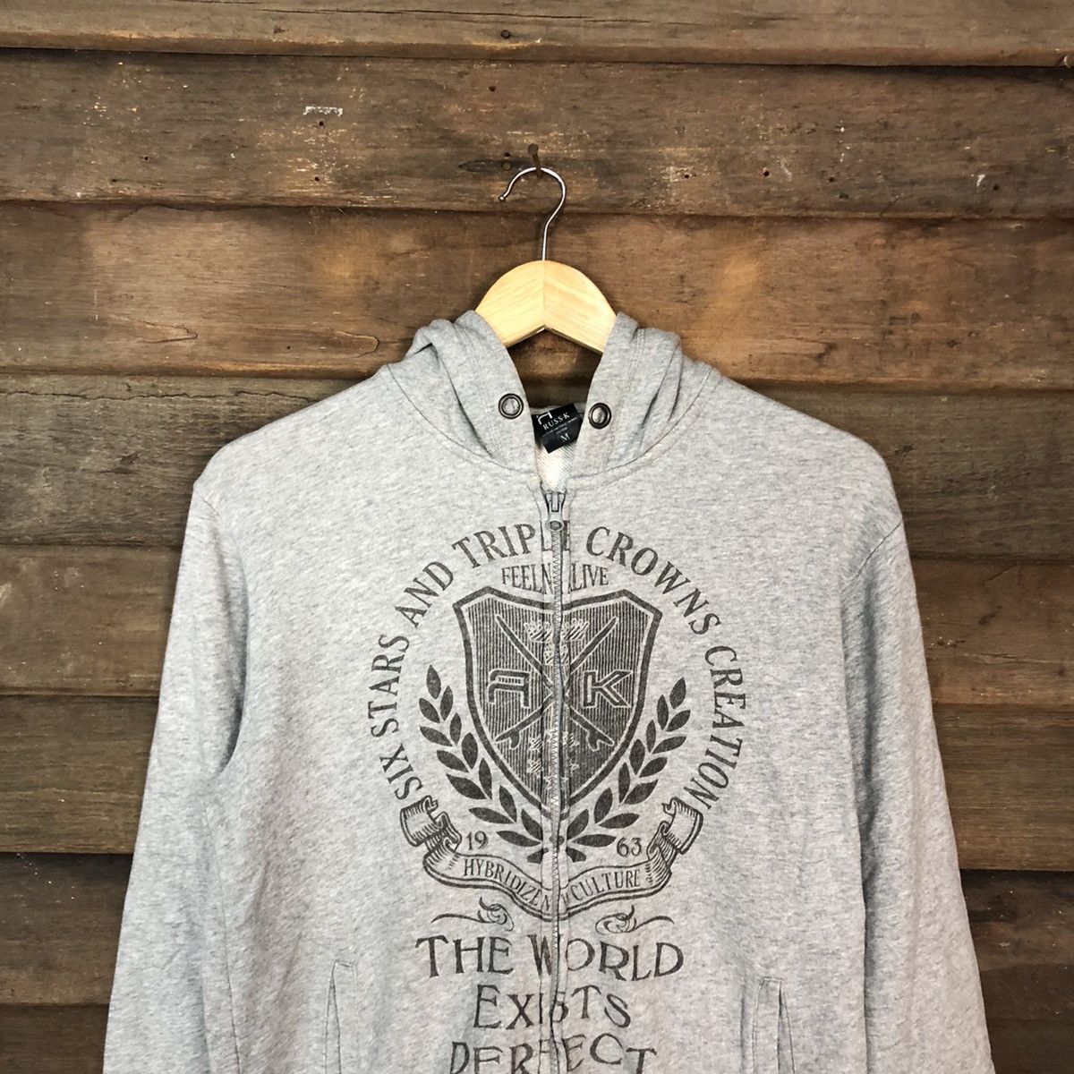 Japanese Brand Russ.K Grey sweater Hoodies #093B Size US M / EU 48-50 / 2 - 9 Thumbnail