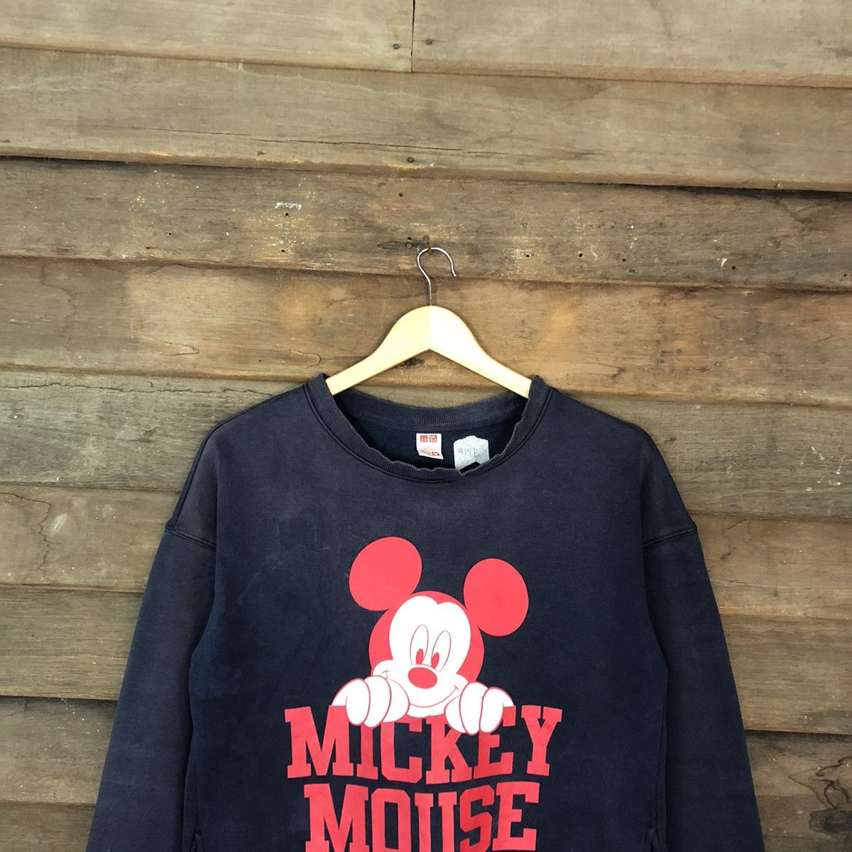 Disney × Mickey Mouse × Uniqlo Uniqlo X Mickey Mouse Dark Blue Sweatshirt #415B Size US M / EU 48-50 / 2 - 2 Thumbnail