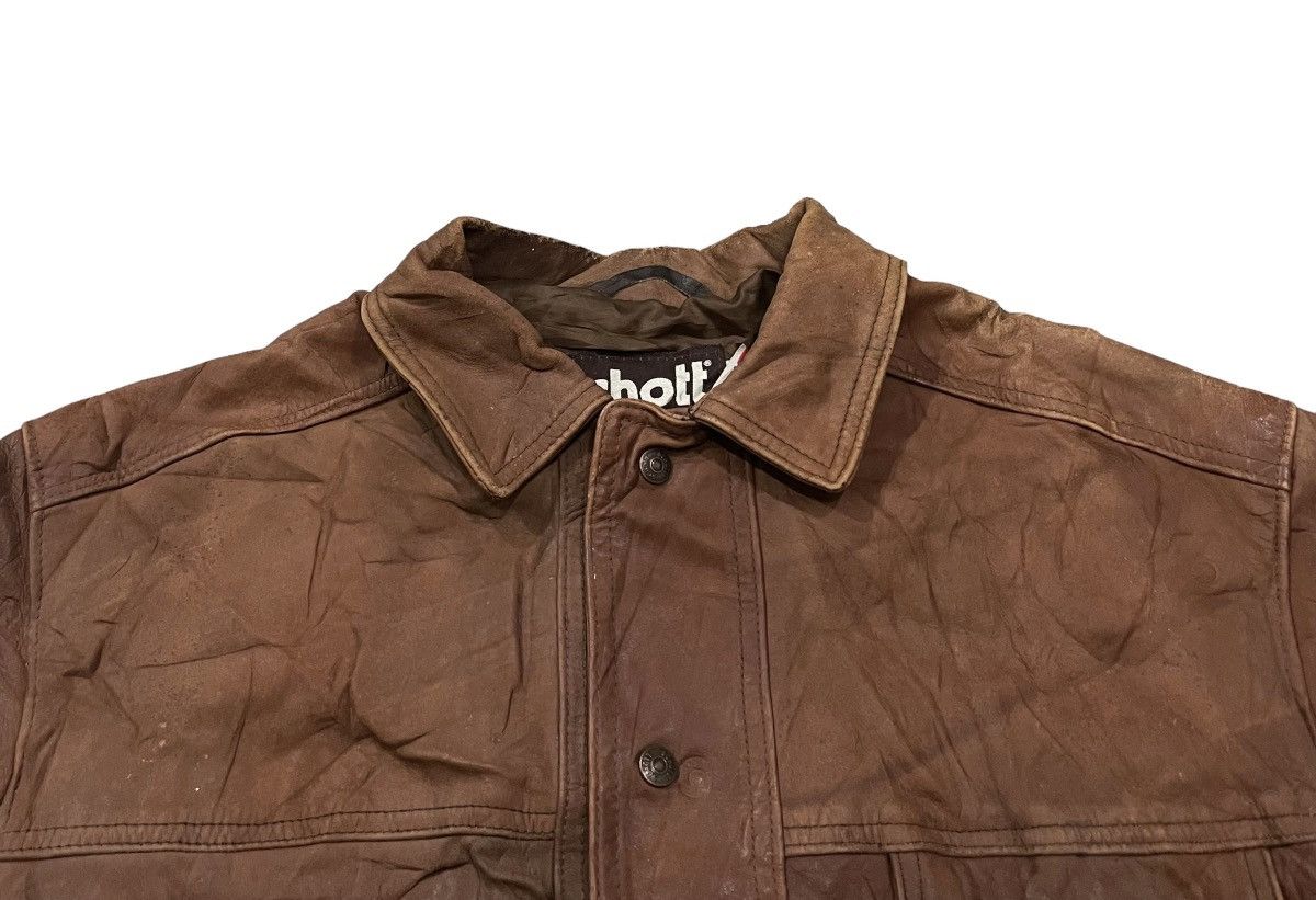 Schott ‼️RARE‼️Vintage Schott N.Y.C Western Leather Jacket Size US L / EU 52-54 / 3 - 6 Thumbnail