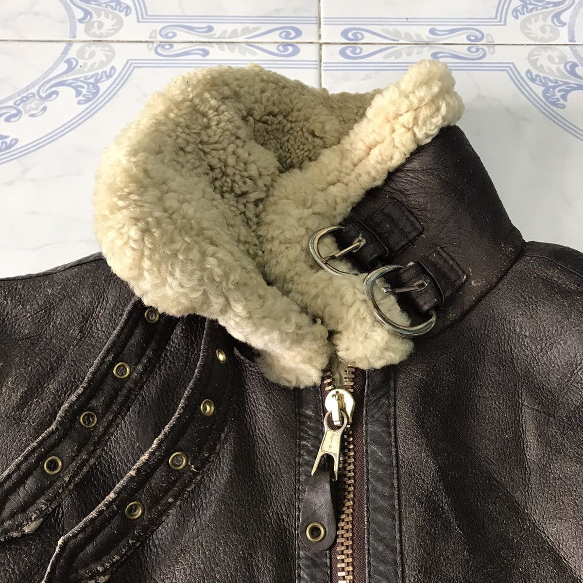 Leather Vtg Aviation Co Air Force Jacket Type B3 US Army Style Size US M / EU 48-50 / 2 - 15 Thumbnail