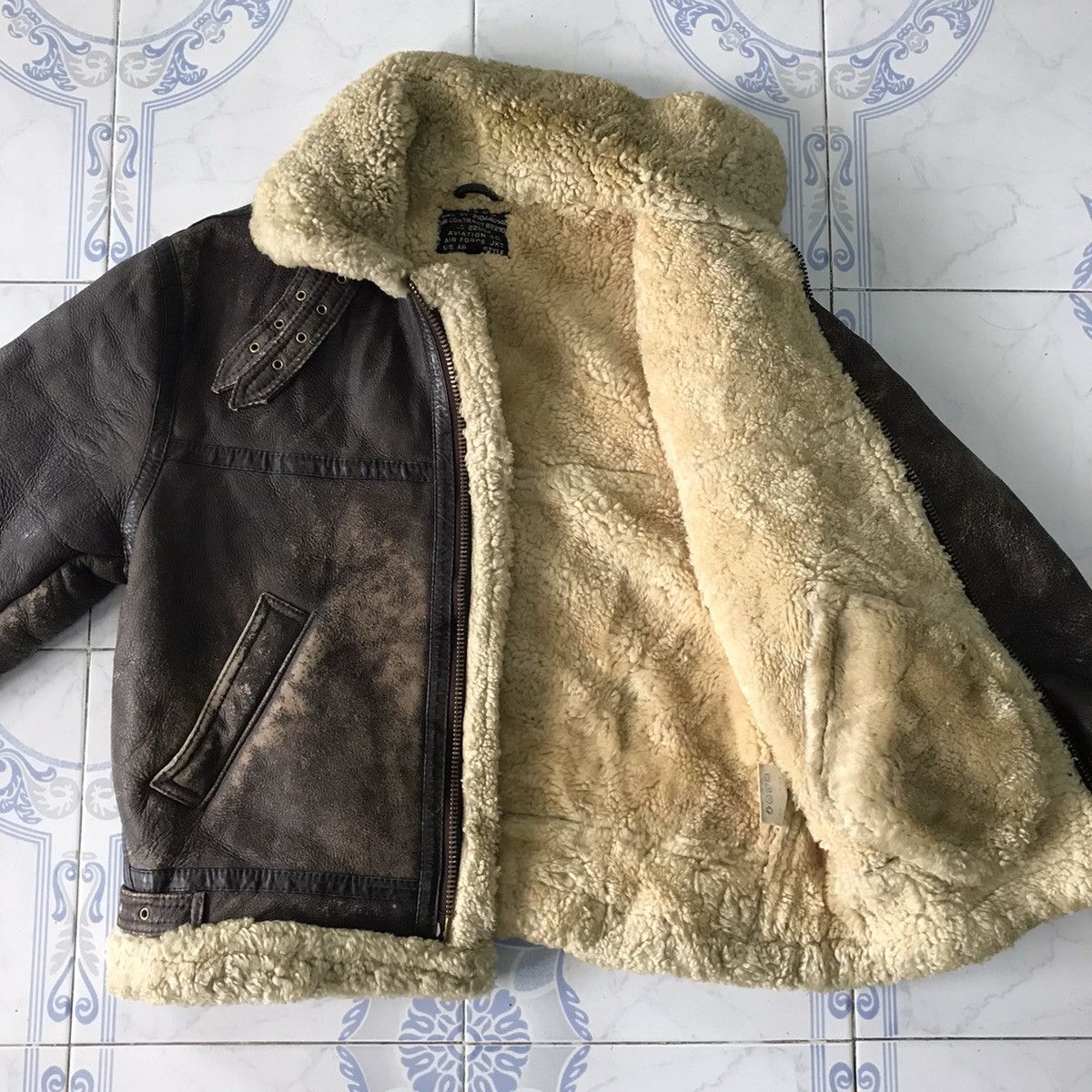 Leather Vtg Aviation Co Air Force Jacket Type B3 US Army Style Size US M / EU 48-50 / 2 - 17 Thumbnail