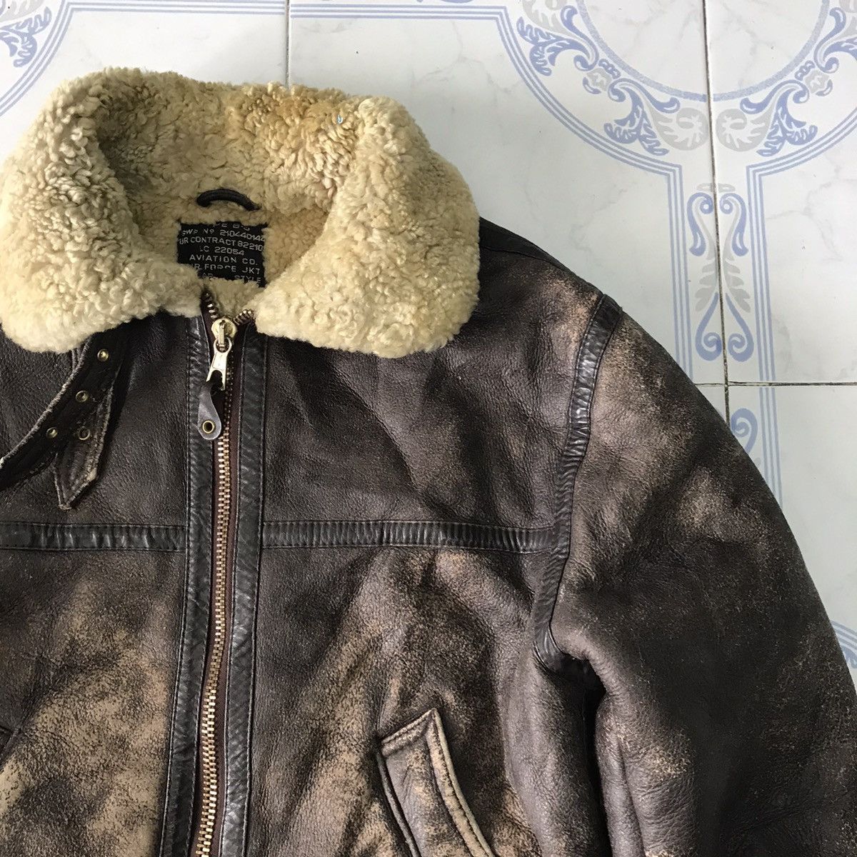 Leather Vtg Aviation Co Air Force Jacket Type B3 US Army Style Size US M / EU 48-50 / 2 - 5 Thumbnail
