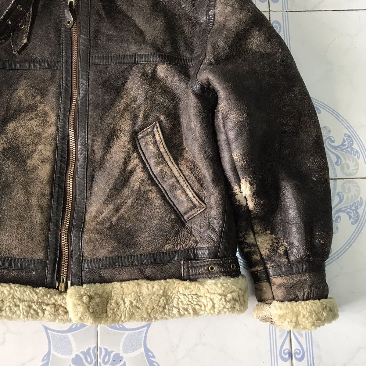 Leather Vtg Aviation Co Air Force Jacket Type B3 US Army Style Size US M / EU 48-50 / 2 - 4 Thumbnail